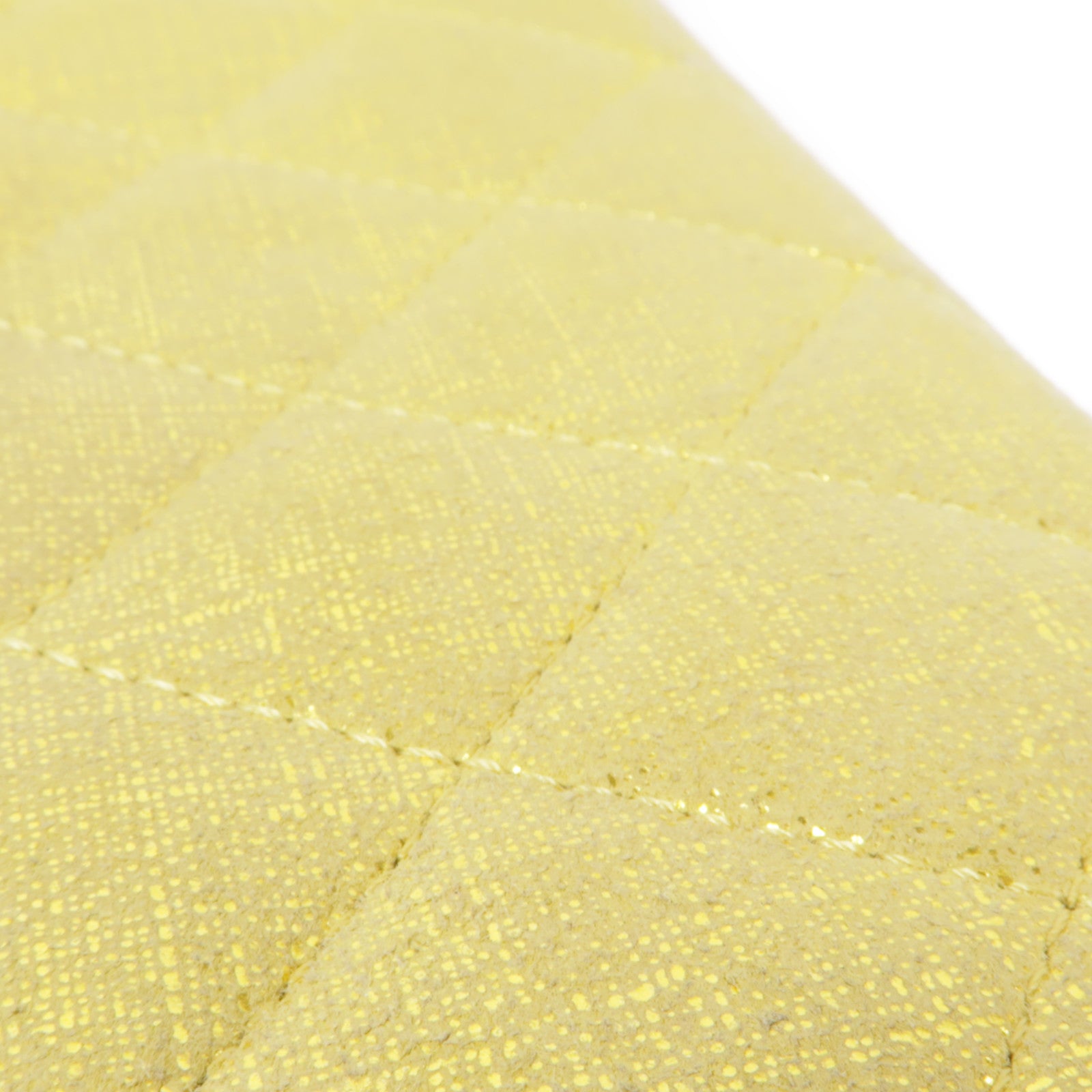 CHANEL CC SHW Zipper Long Wallet Canvas Yellow