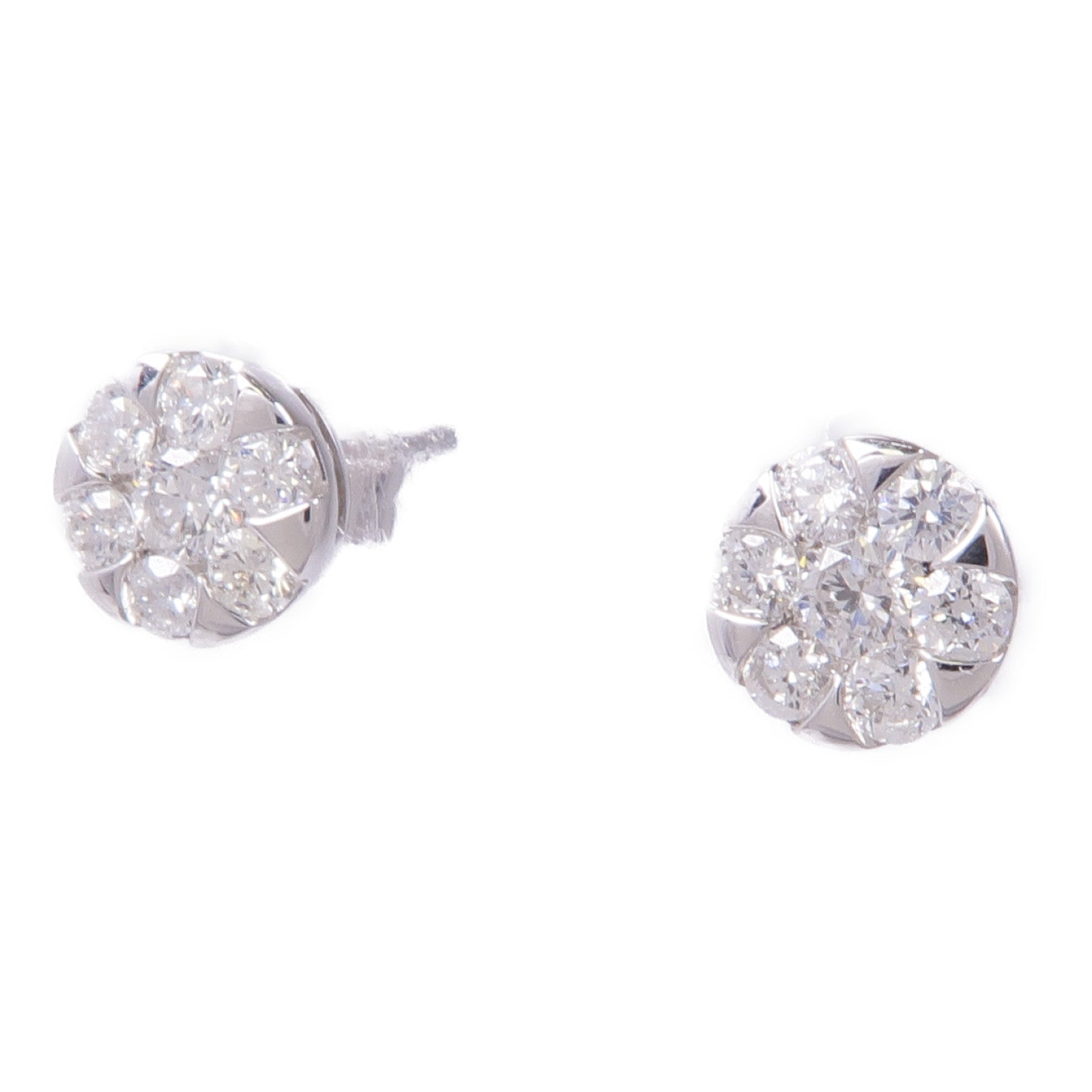 JEWELRY 0.54ct Diamond Earrings 18K White Gold