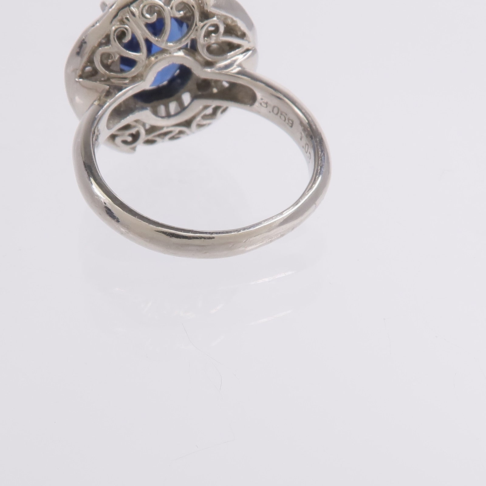 JEWELRY PT900鉑金Sapphire Diamond Ring藍寶石鑽石戒指