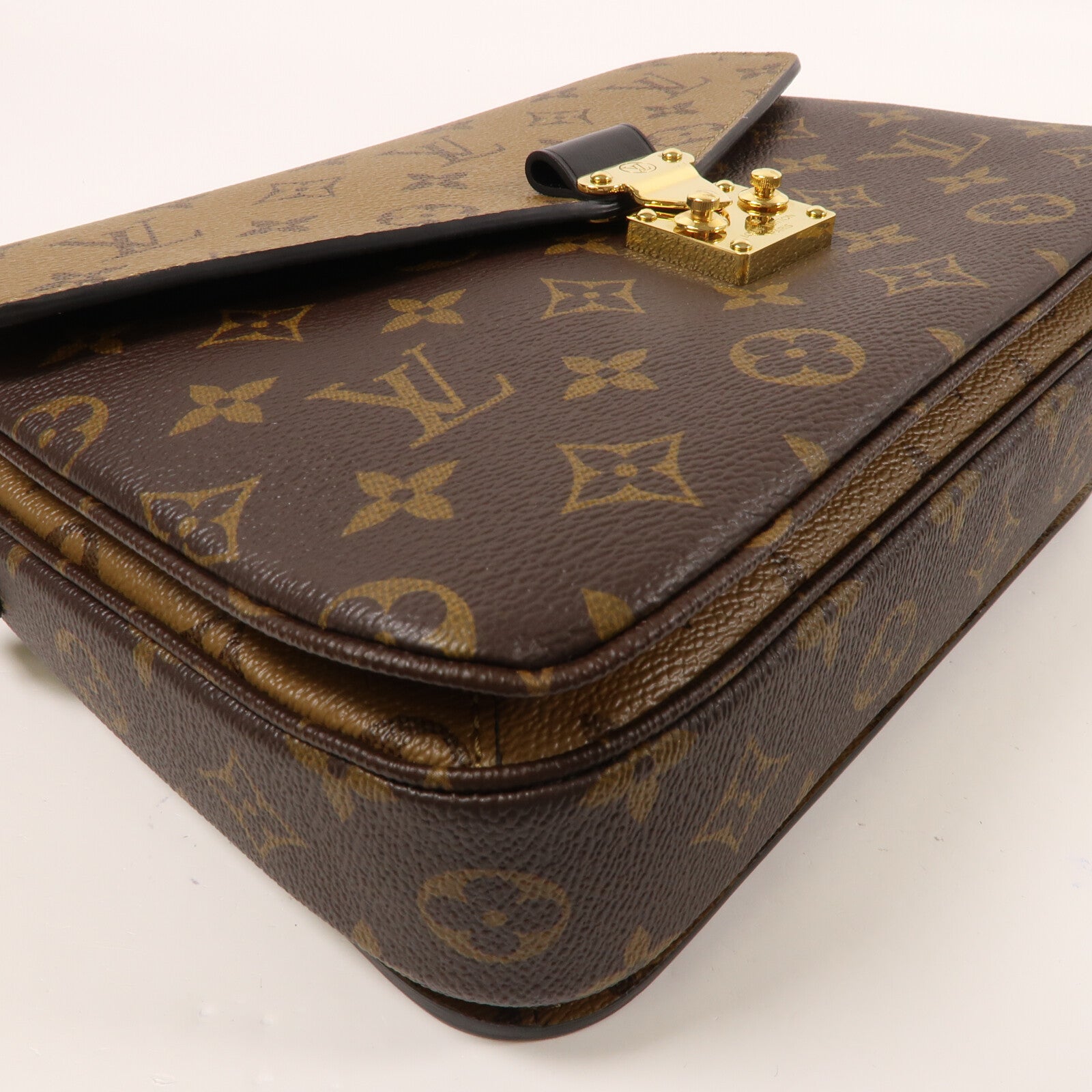 LOUIS VUITTON Monogram Reverse Pochette Metis金扣手挽肩背兩用袋