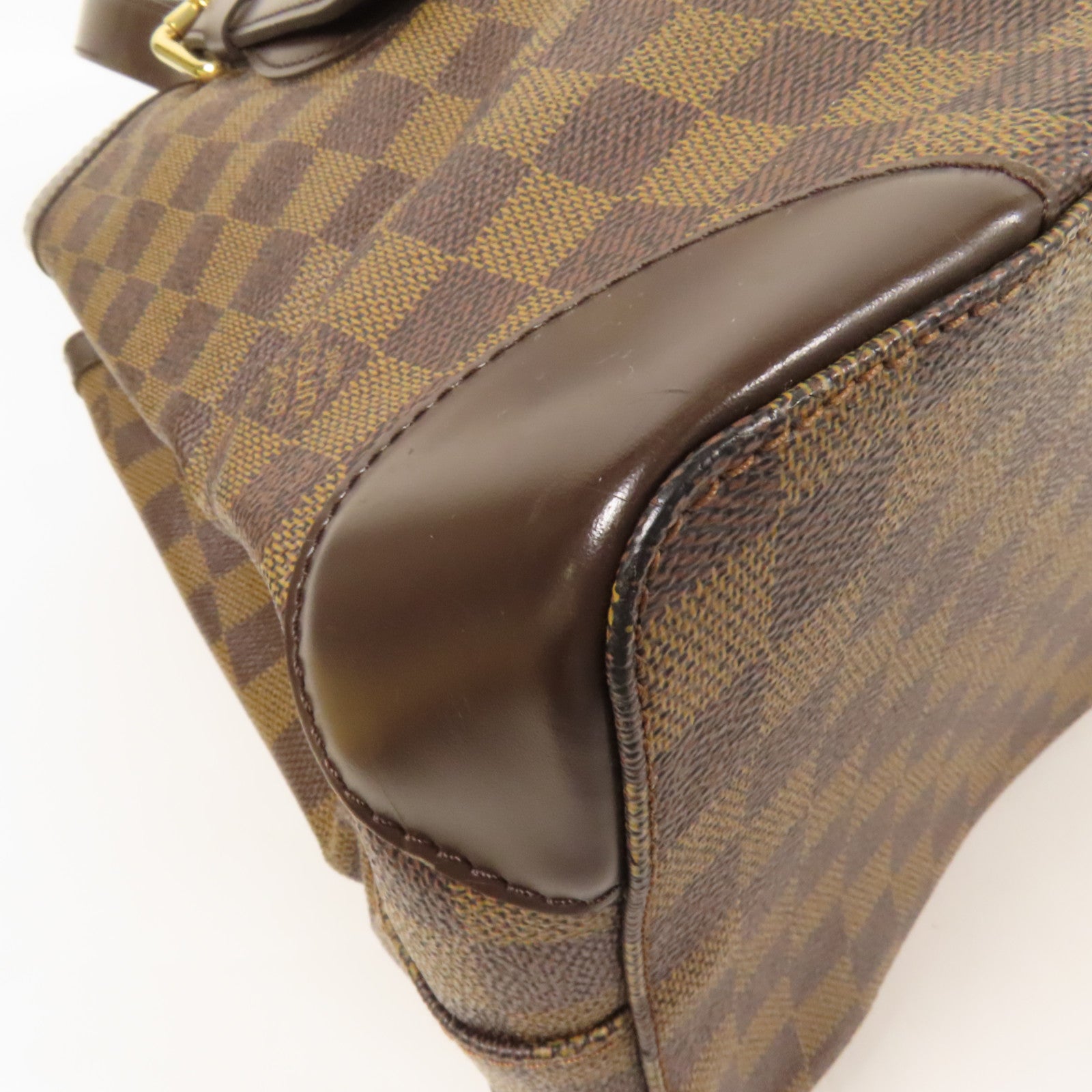 LOUIS VUITTON Damier Hampstead MM金扣手挽袋