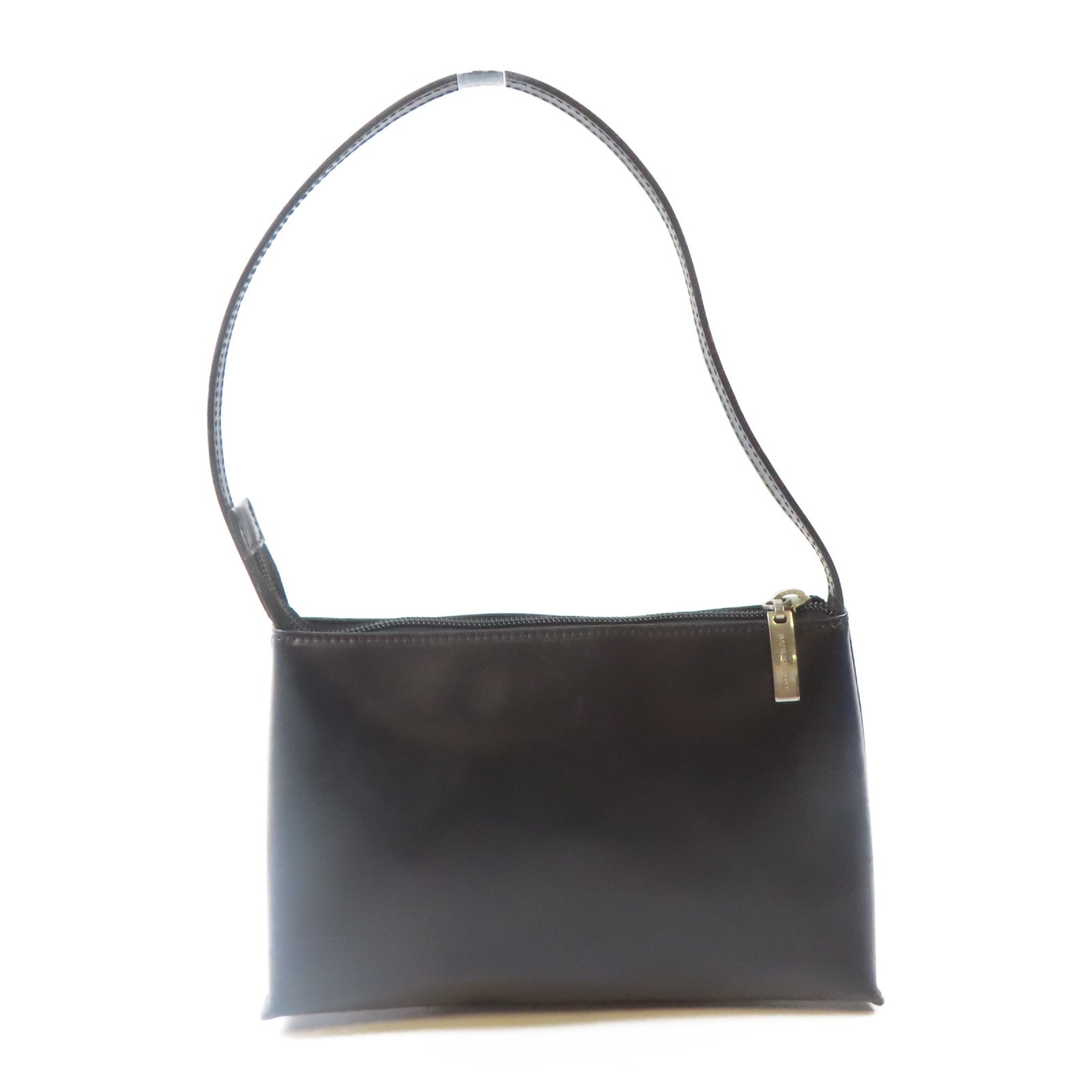 BURBERRY 牛皮皮革Shoulder Bag銀扣肩背袋黑色