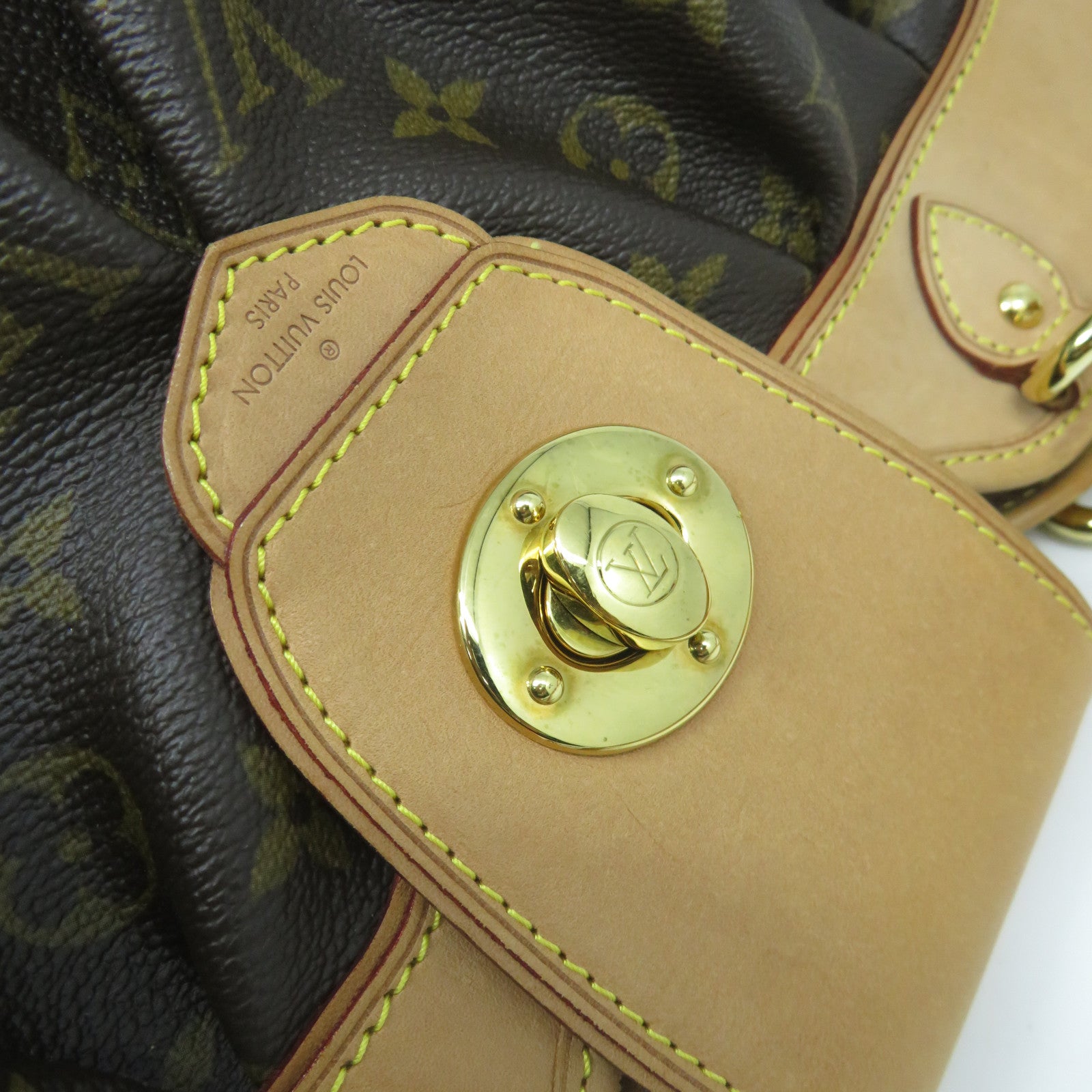 LOUIS VUITTON 【激減優惠】Monogram Boetie MM金扣手挽袋啡色