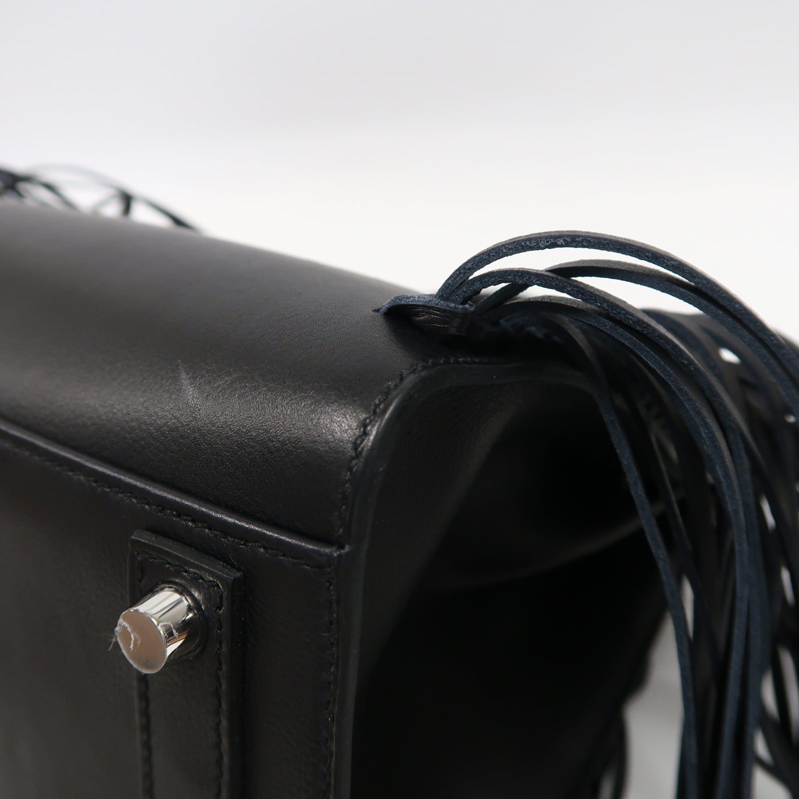 HERMES 【激減優惠】皮革Birkin 35銀扣手挽袋黑色