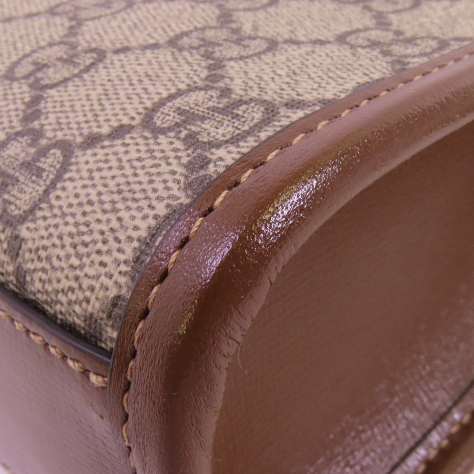 GUCCI 塗層帆布Interlocking G Mini金扣手挽肩背兩用袋