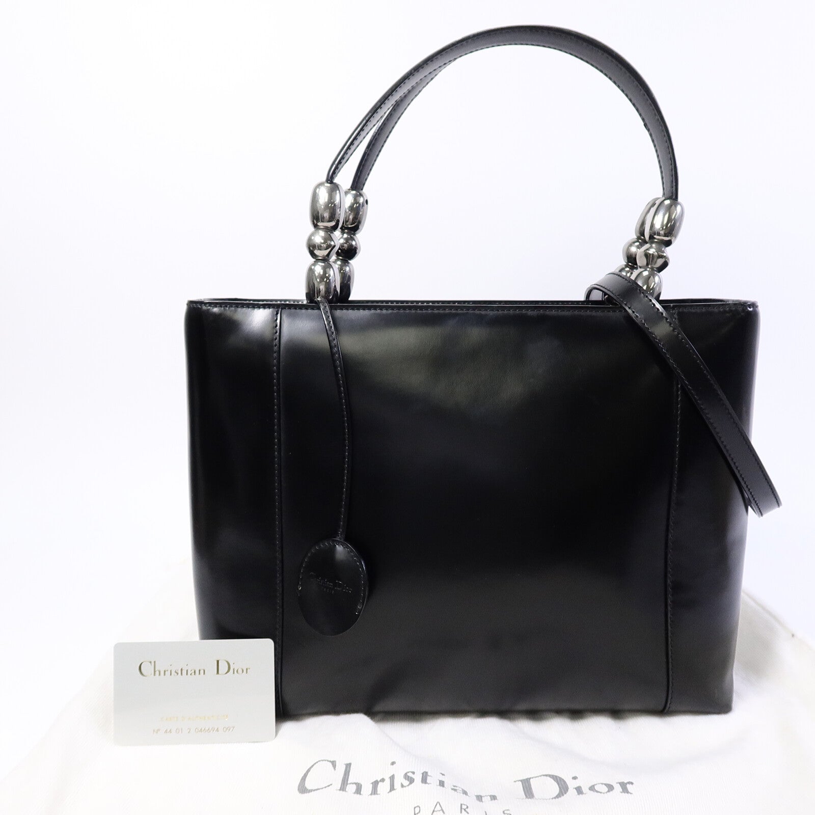 Dior 牛皮皮革Lady Perla Hand Bag手挽肩背兩用袋