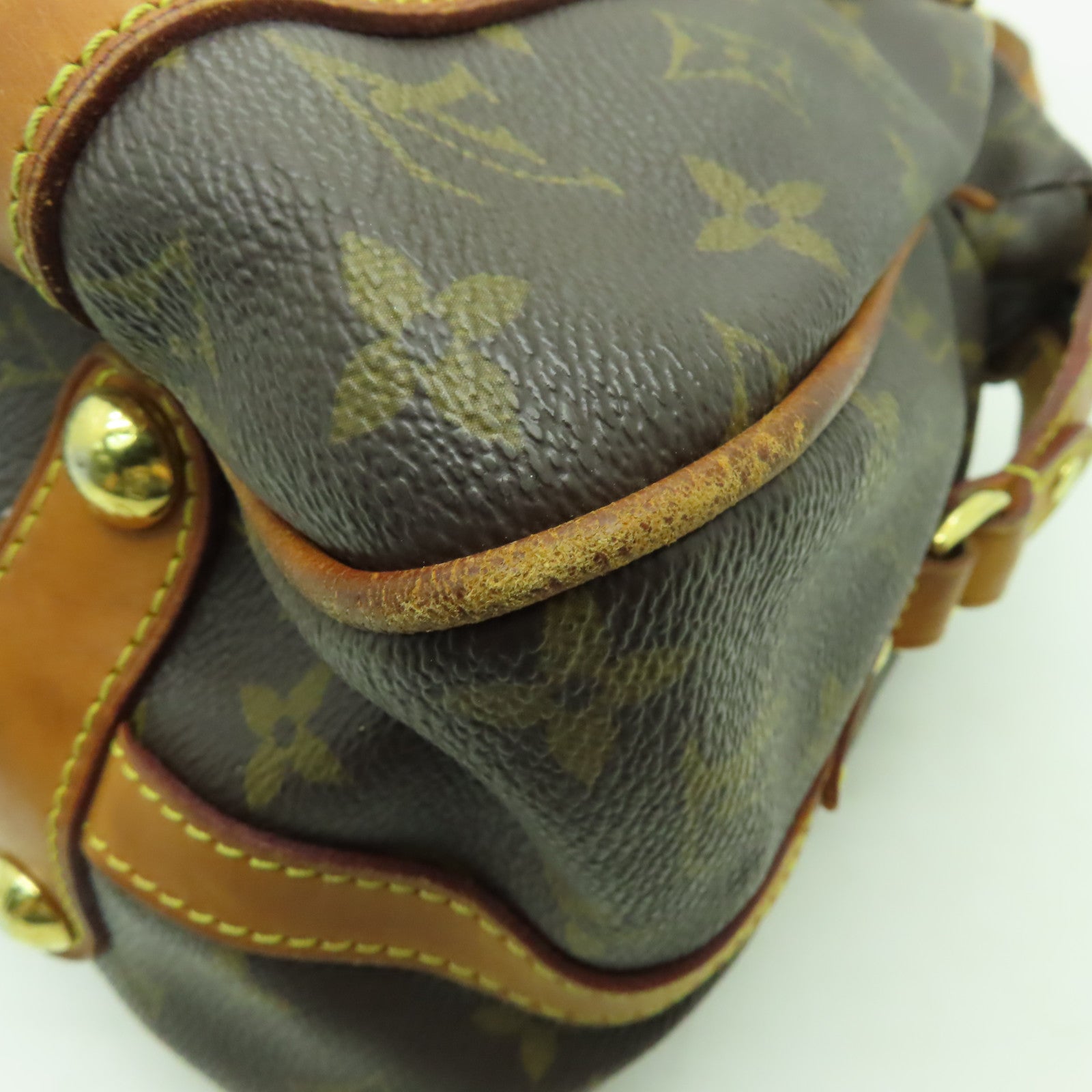 LOUIS VUITTON 【激減優惠】Monogram Stresa GM金扣肩背袋啡色