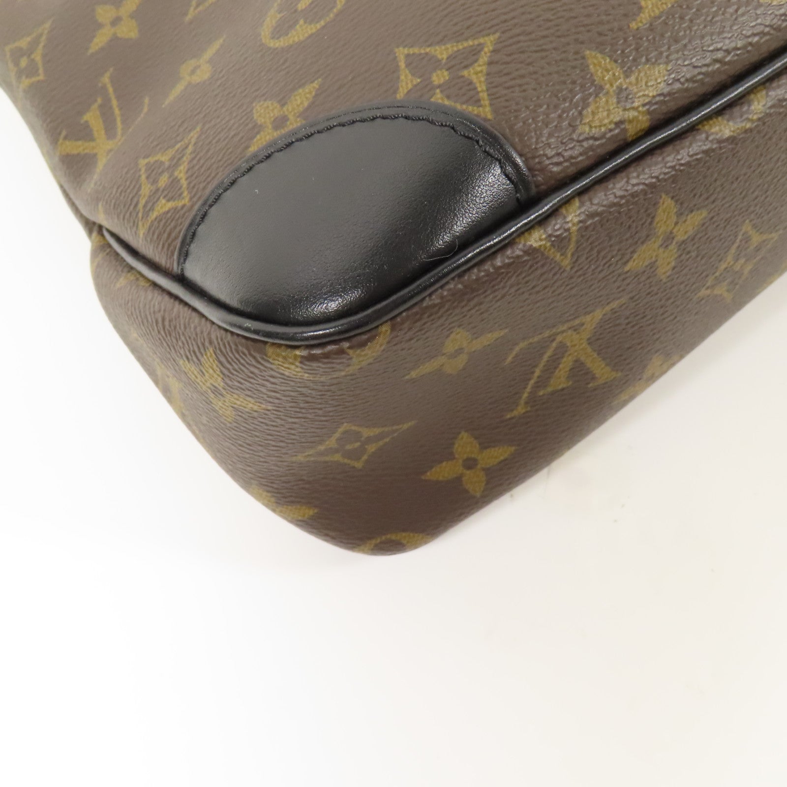 LOUIS VUITTON Monogram Macassar Odeon PM金扣手挽袋