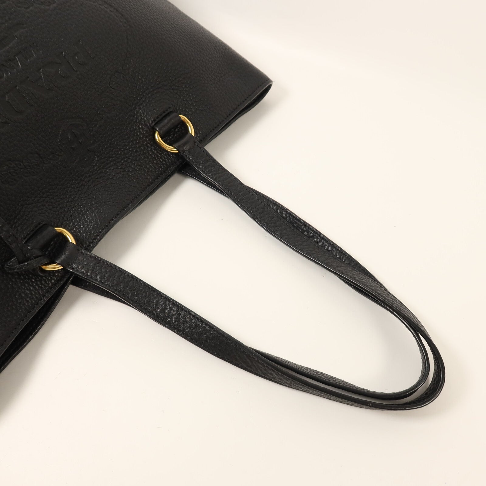 PRADA 牛皮皮革Shoulder Tote金扣肩背袋
