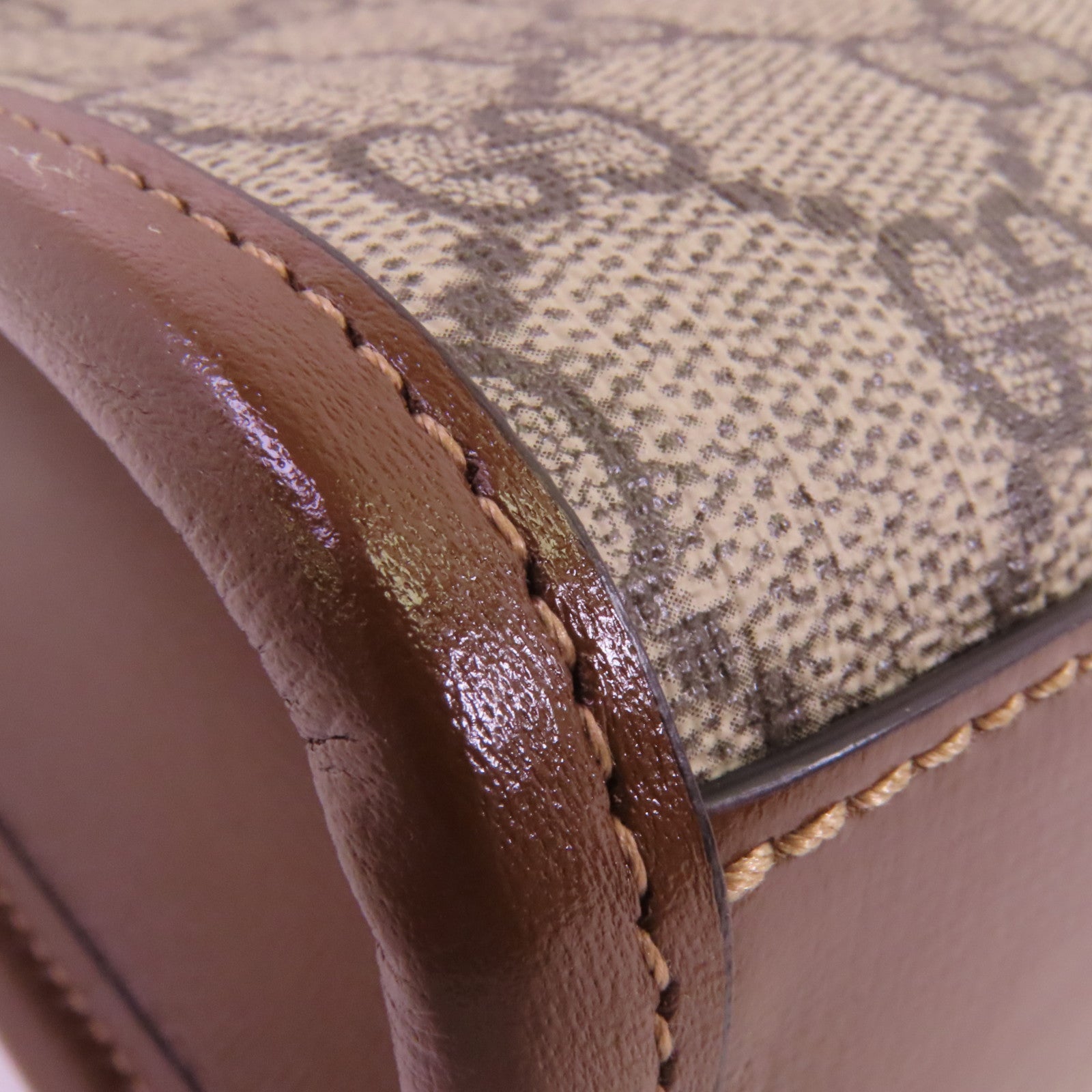 GUCCI 塗層帆布Interlocking G Mini金扣手挽肩背兩用袋