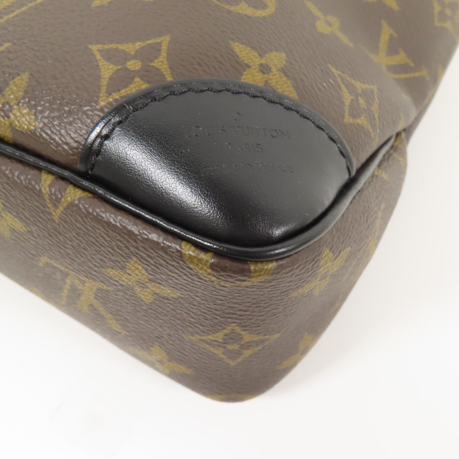 LOUIS VUITTON Monogram Macassar Odeon PM金扣手挽袋