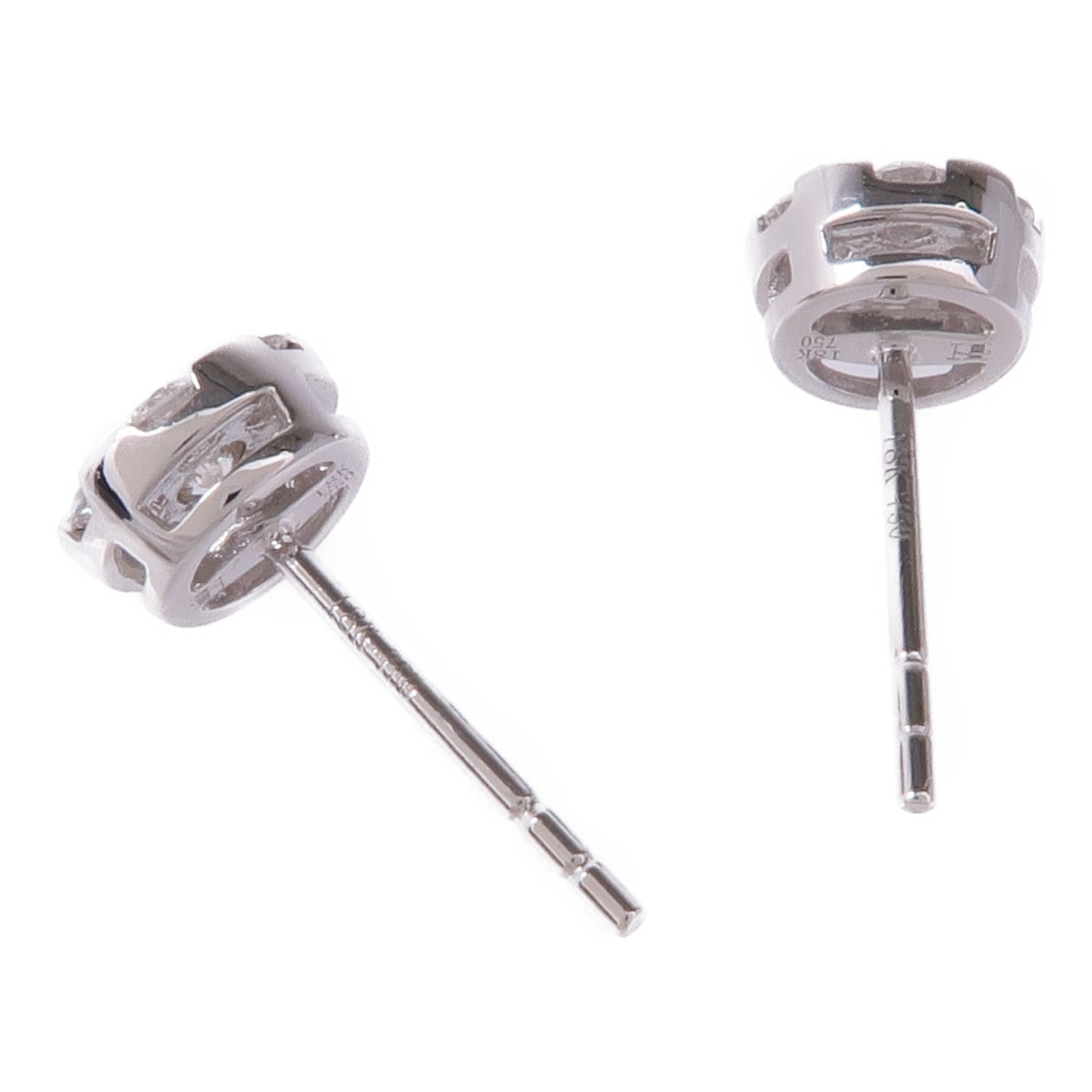 JEWELRY 0.54ct Diamond Earrings 18K White Gold