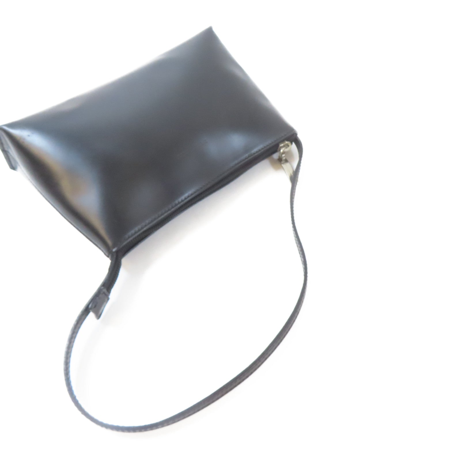 BURBERRY 牛皮皮革Shoulder Bag銀扣肩背袋黑色