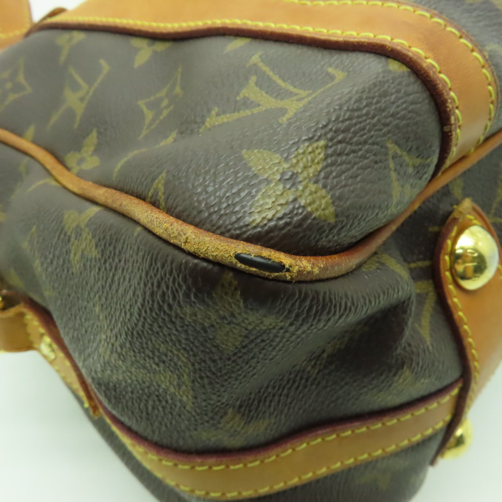 LOUIS VUITTON 【激減優惠】Monogram Stresa GM金扣肩背袋啡色