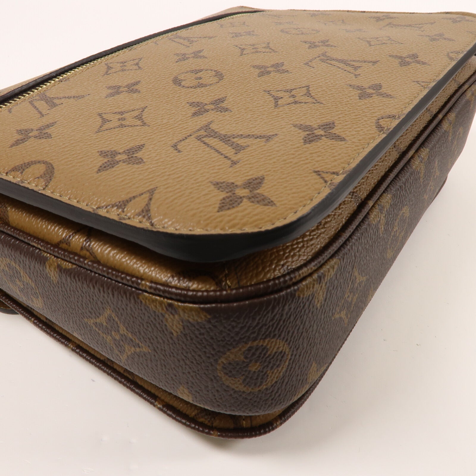 LOUIS VUITTON Monogram Reverse Pochette Metis金扣手挽肩背兩用袋