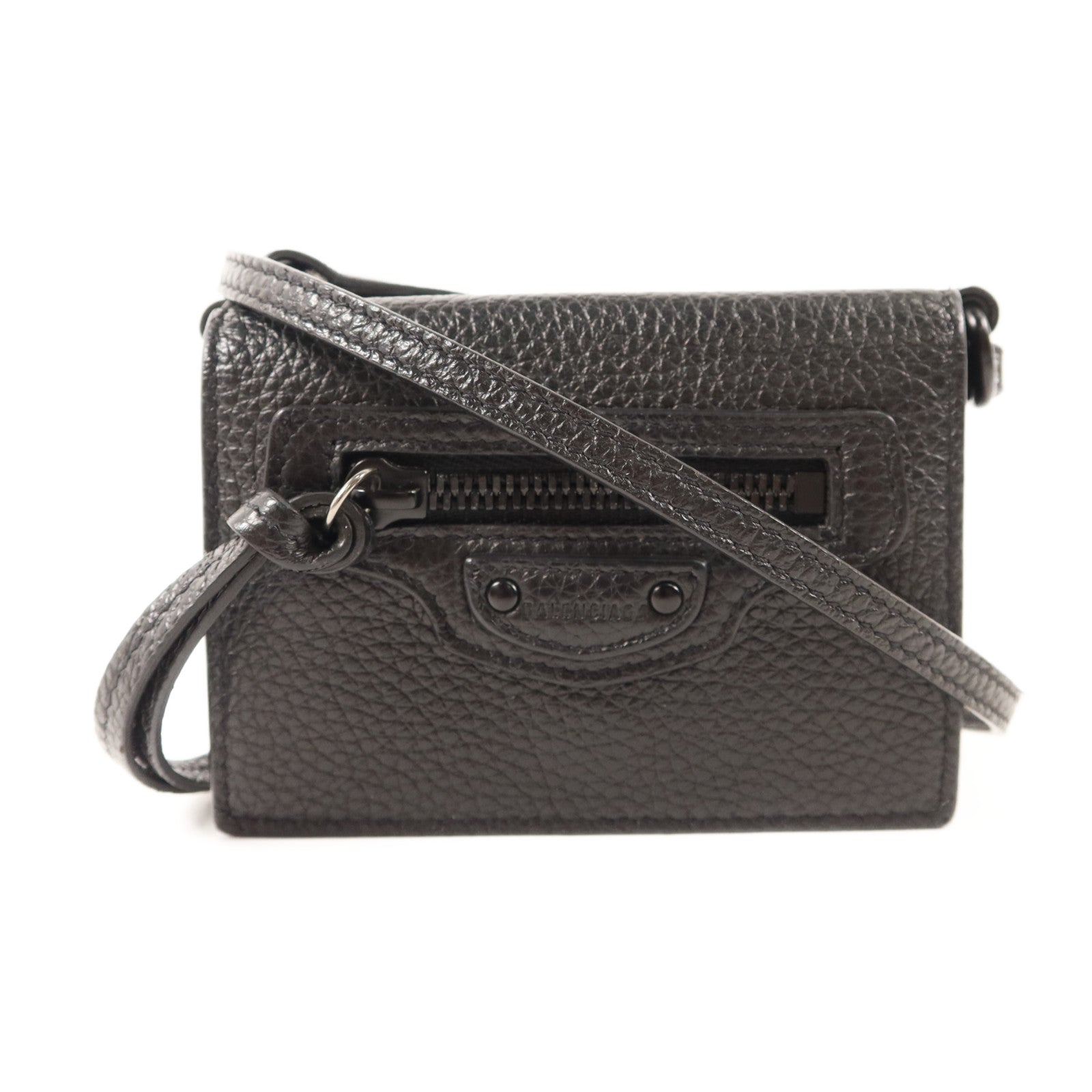 BALENCIAGA 牛皮皮革Mini Neo Classic Wallet Bag肩背袋