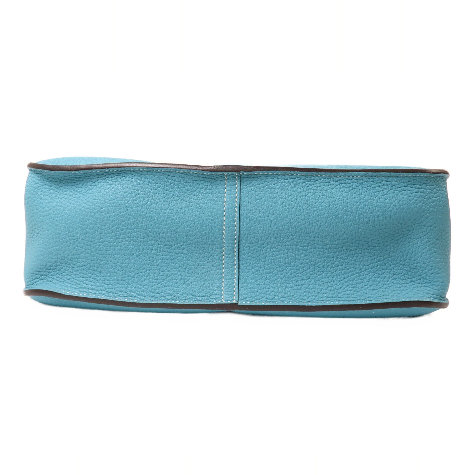 HERMES Clemence皮革Halzan 31手挽肩背兩用袋Bleu Saint Cyr