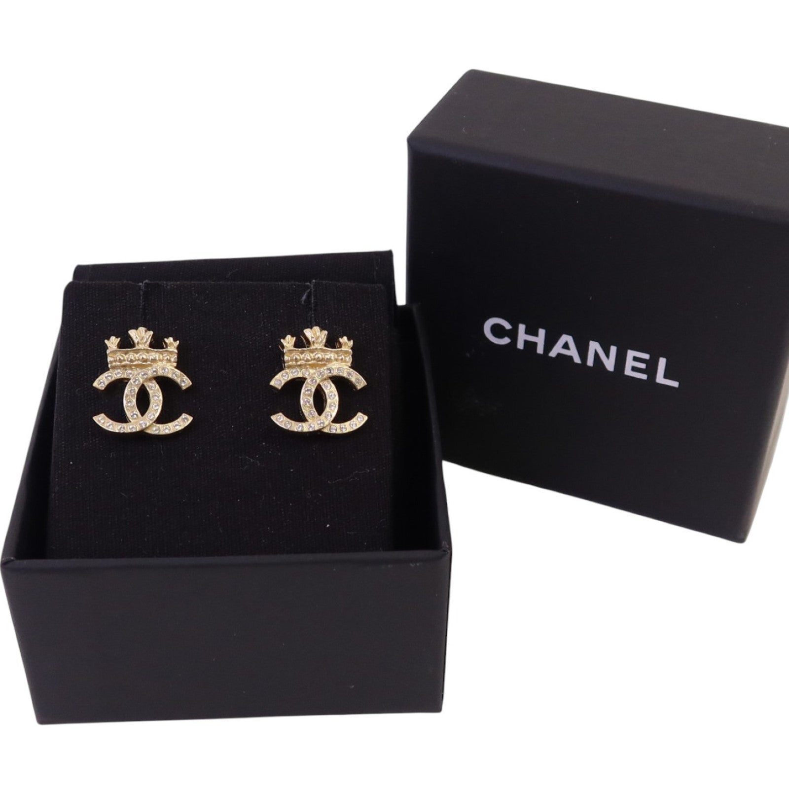 CHANEL 【激減優惠】金屬/水鑽Earrings金扣耳環