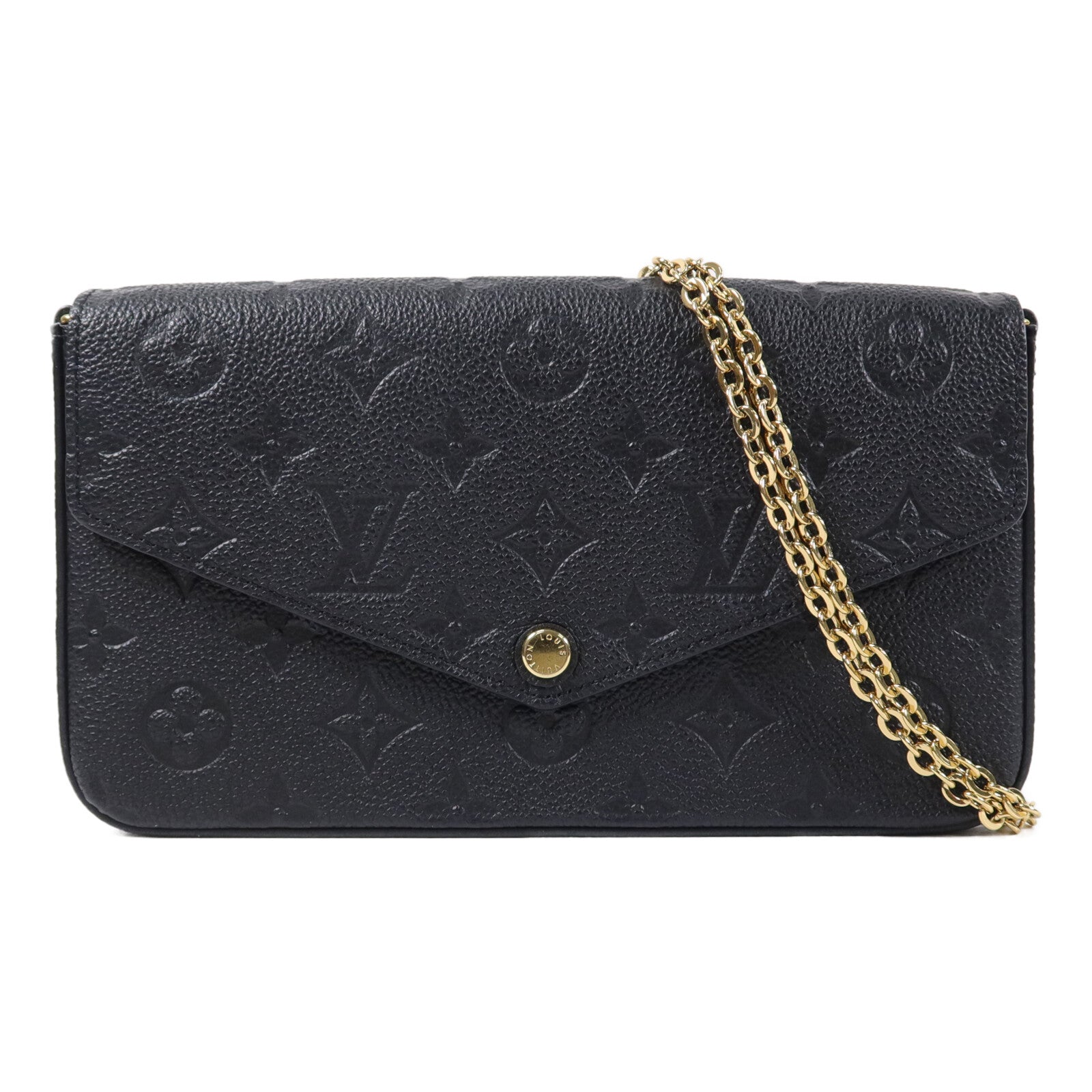 LOUIS VUITTON Monogram Empreinte Felicie Pochette金扣肩背袋