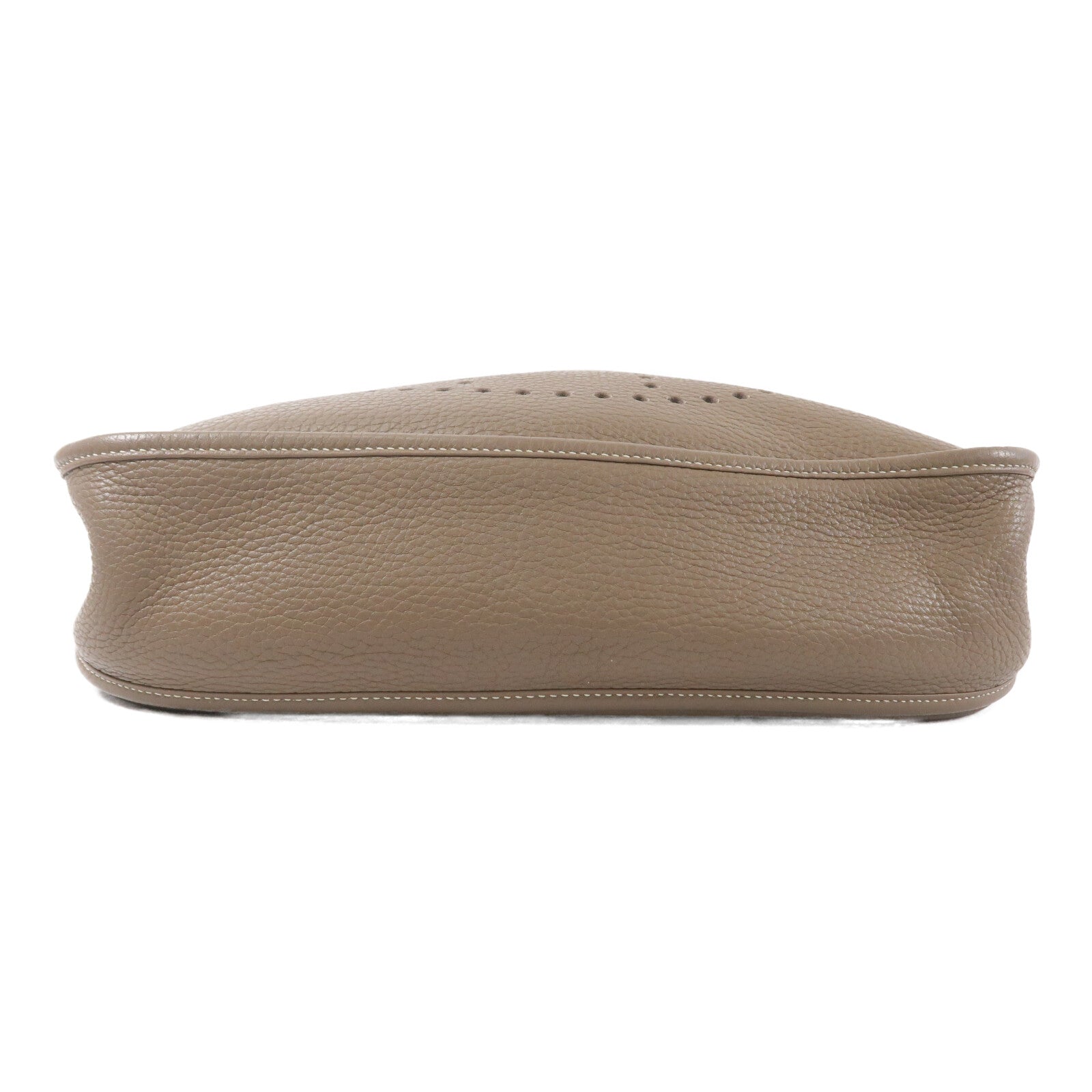 HERMES Clemence皮革Evelyne GM肩背袋Etoupe