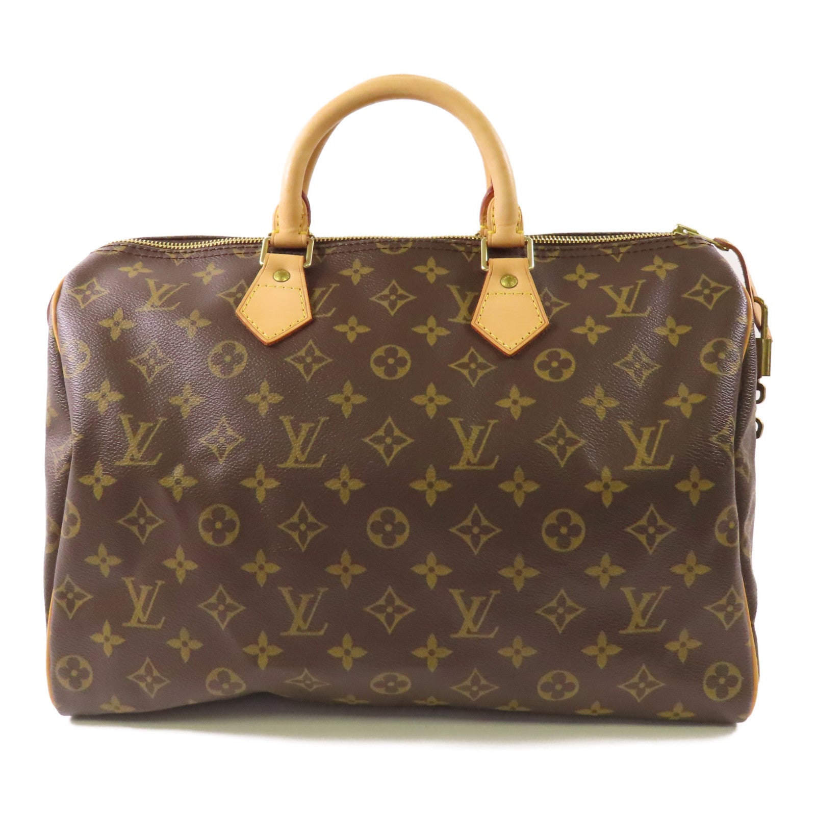 LOUIS VUITTON Monogram Speedy 35金扣手挽袋