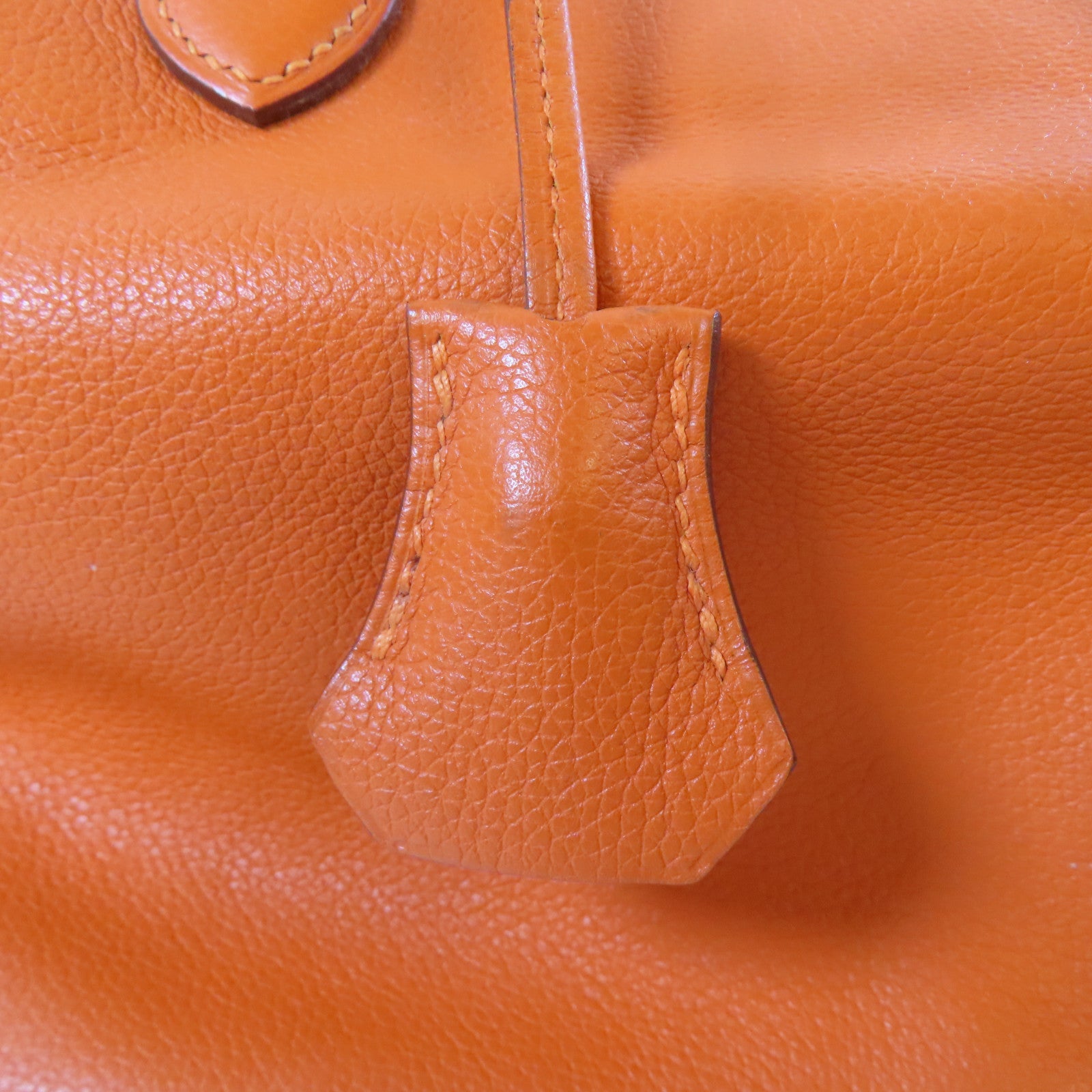 HERMES 【激減優惠】Evercolor皮革Tool Box 20 2 Way Shoulder Bag金扣手挽肩背兩用袋火焰橘