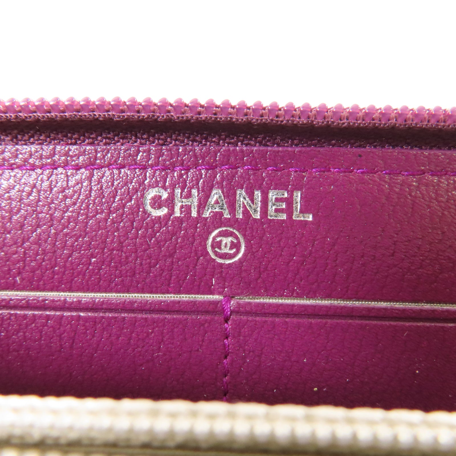 CHANEL 【激減優惠】牛皮皮革Wallet銀扣長錢包