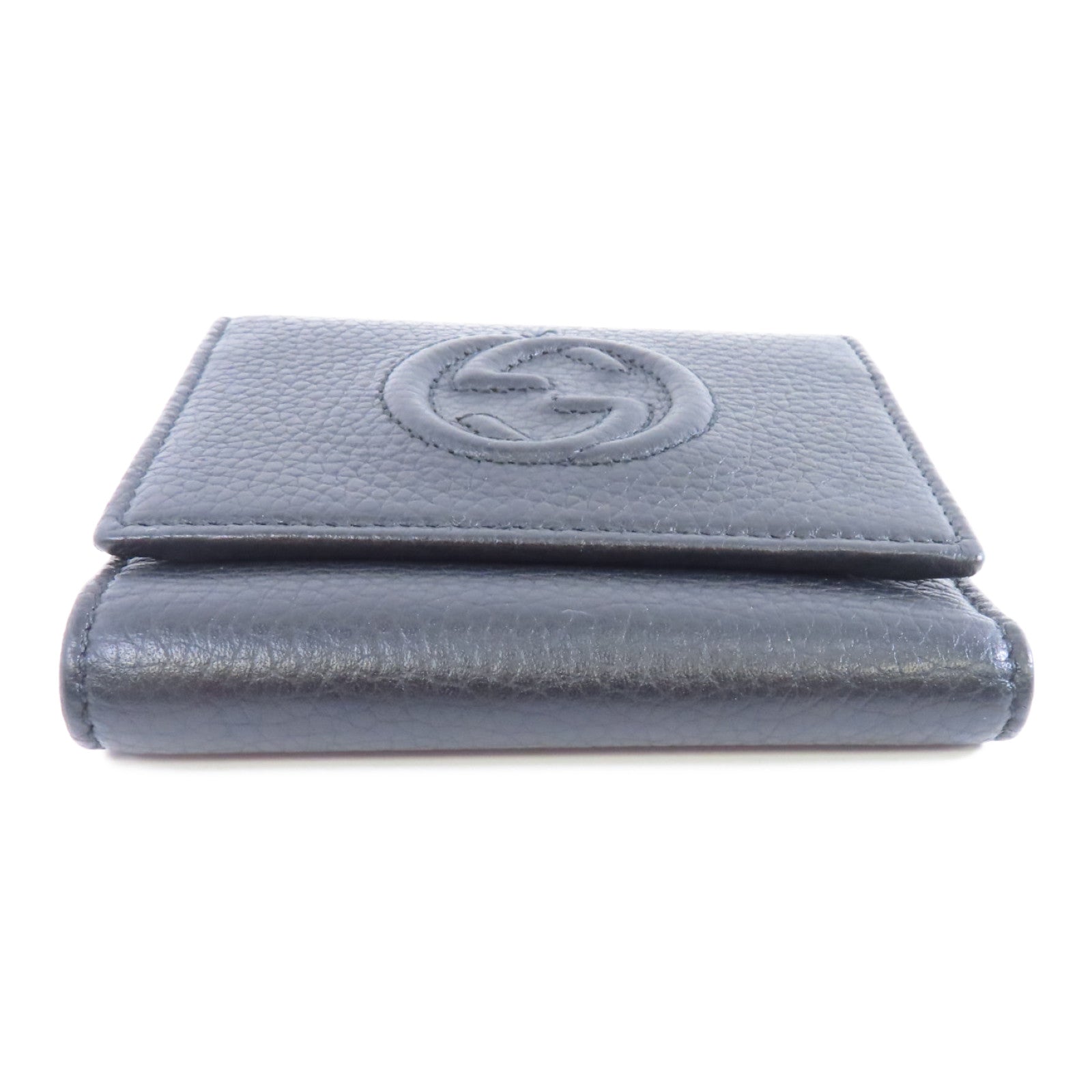 GUCCI 牛皮皮革Wallet金扣錢包黑色