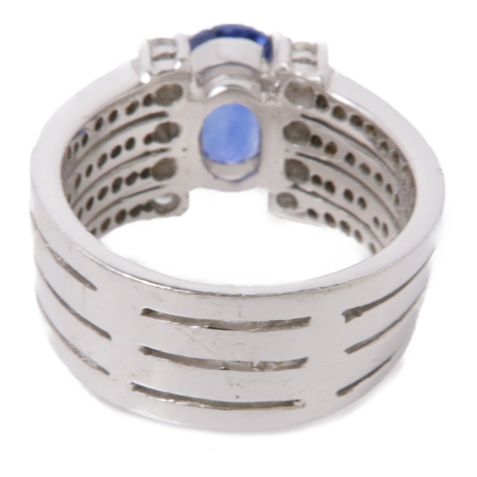 JEWELRY 18K白金/藍寶石/鑽石Sapphire Diamond Ring戒指US#5.5