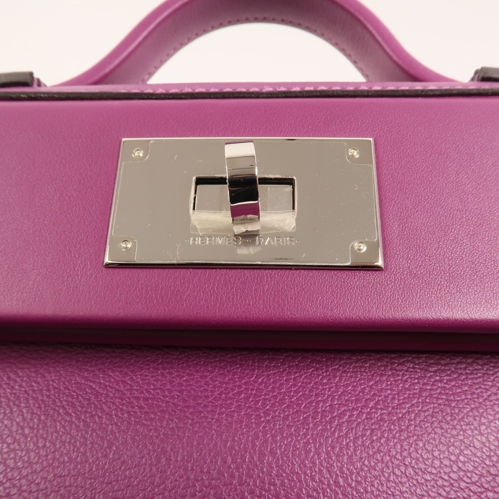 HERMES Evercolor皮革24/24 Mini手挽肩背兩用袋Anemone