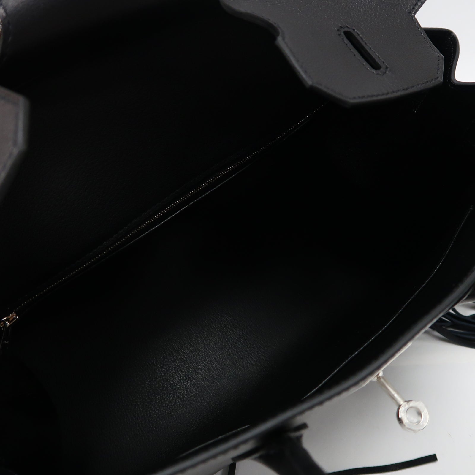 HERMES 【激減優惠】皮革Birkin 35銀扣手挽袋黑色