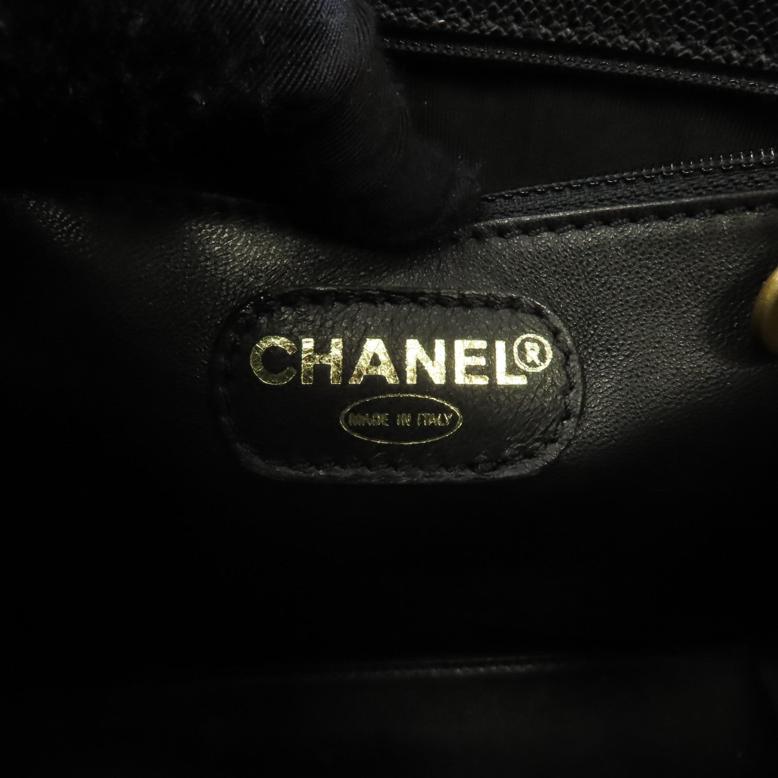 CHANEL 【激減優惠】牛皮皮革Vanity Tote Bag金扣肩背袋黑色