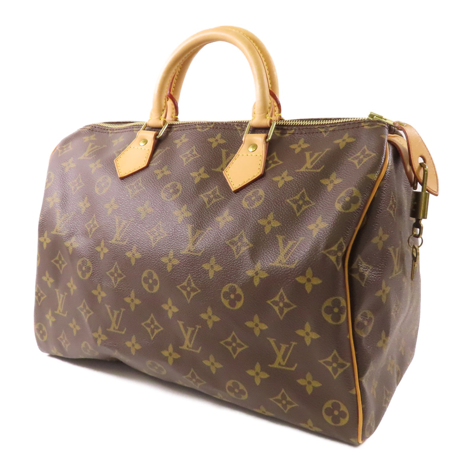 LOUIS VUITTON Monogram Speedy 35金扣手挽袋