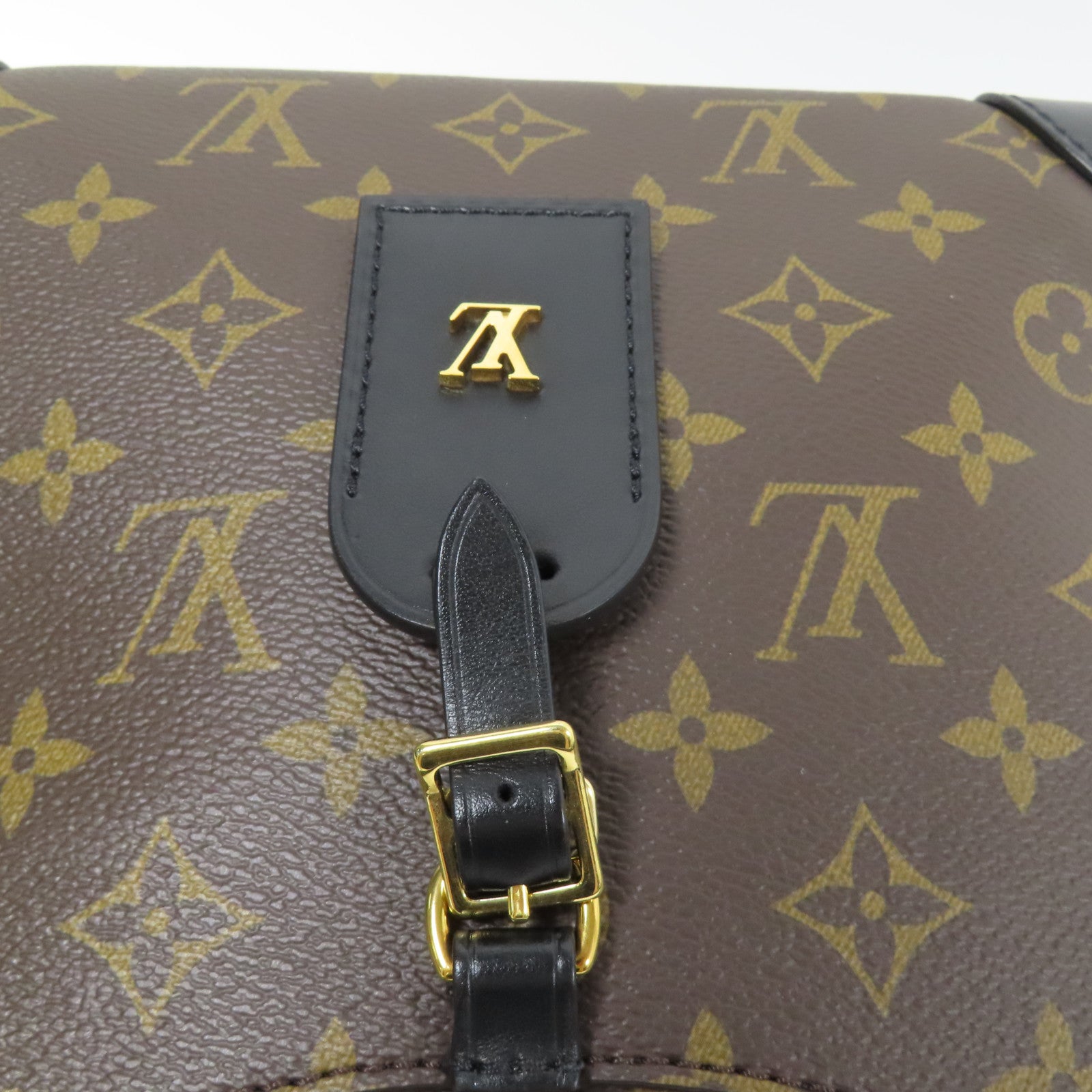 LOUIS VUITTON Monogram Macassar Odeon PM金扣手挽袋