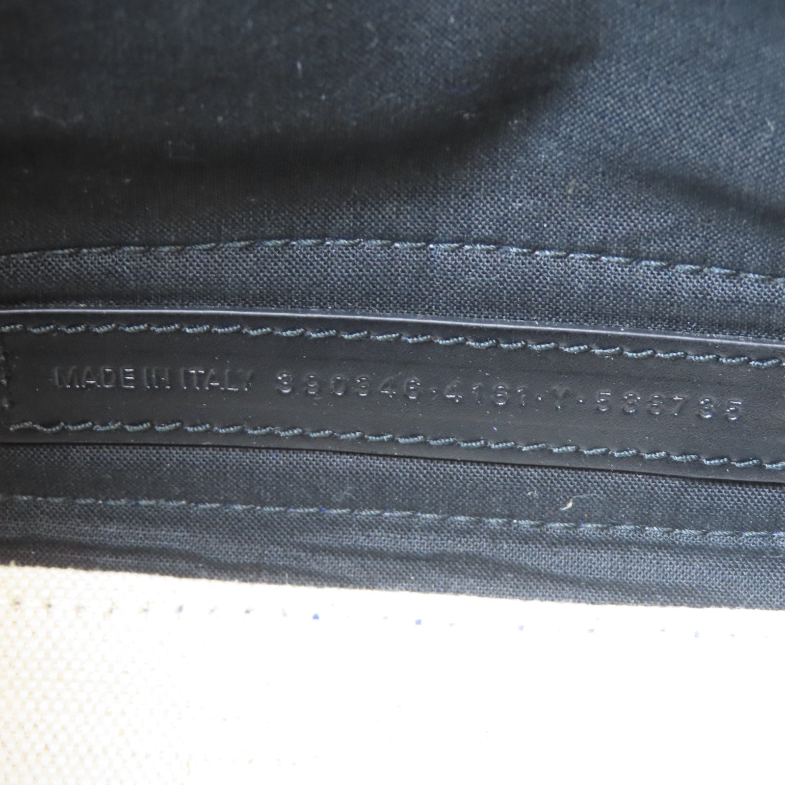 BALENCIAGA 帆布/皮革Xs Cabas銀扣手挽肩背兩用袋白色/藍色