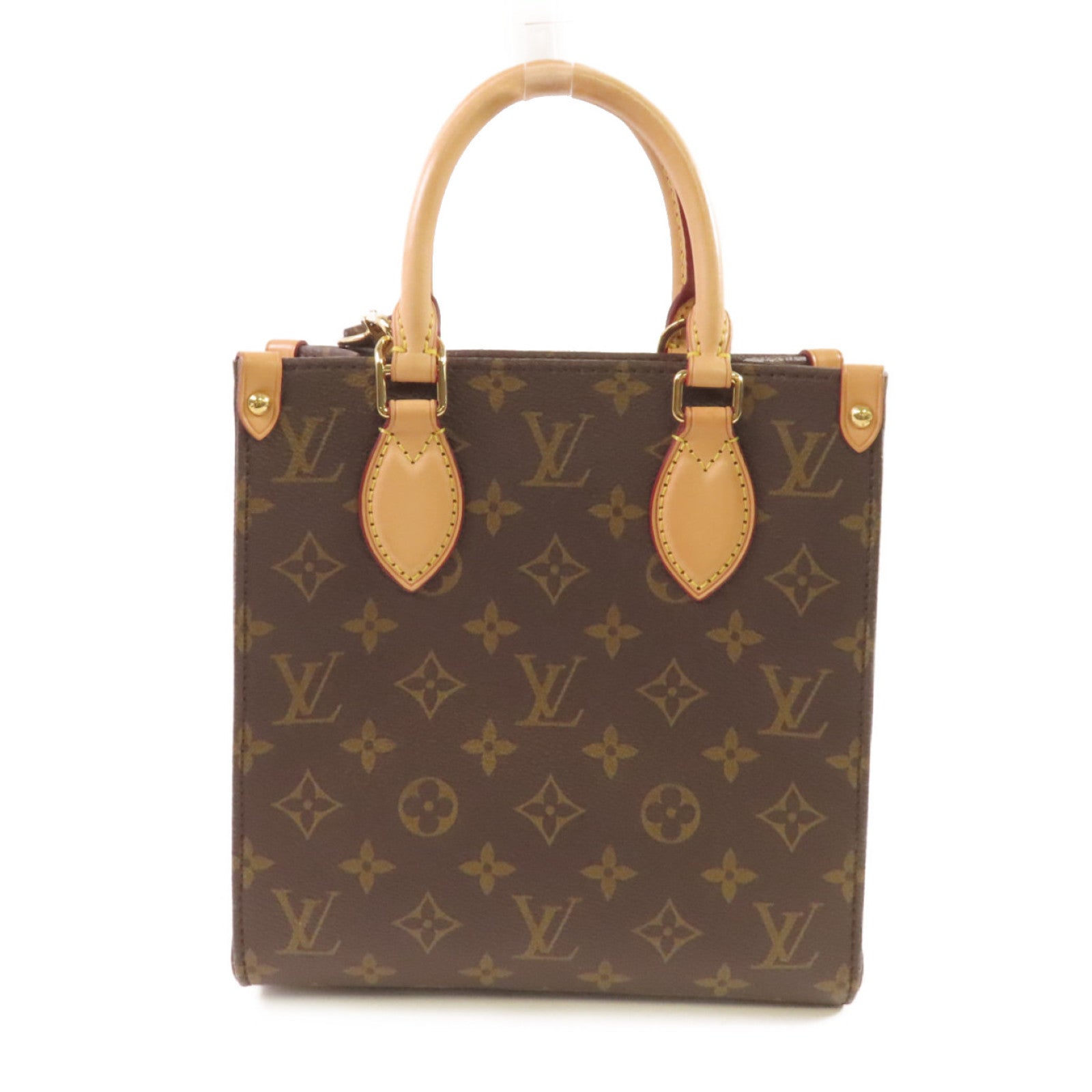 LOUIS VUITTON 【激減優惠】Monogram Sac Plat BB 2Way Shoulder Bag金扣手挽肩背兩用袋啡色