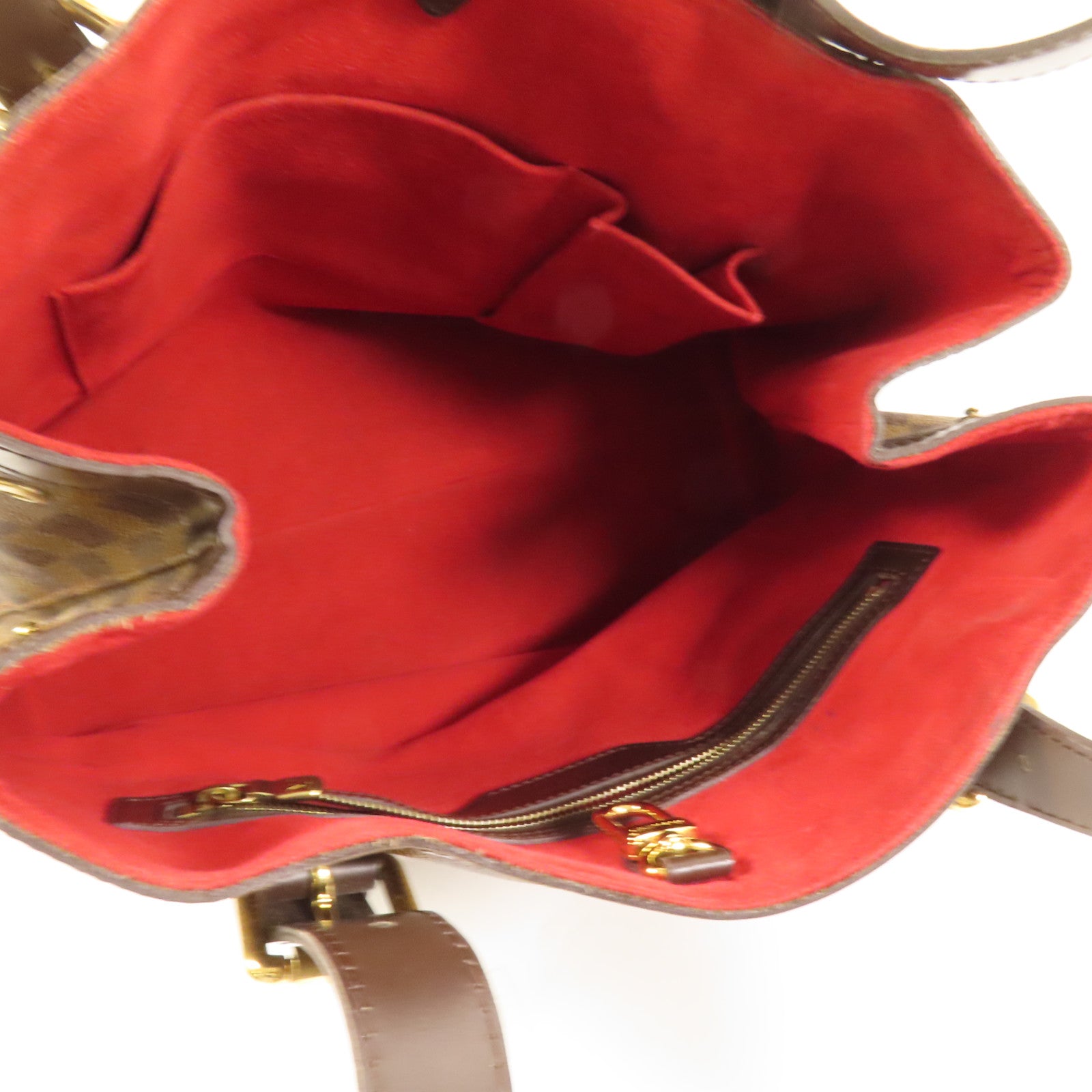 LOUIS VUITTON Damier Hampstead MM金扣手挽袋