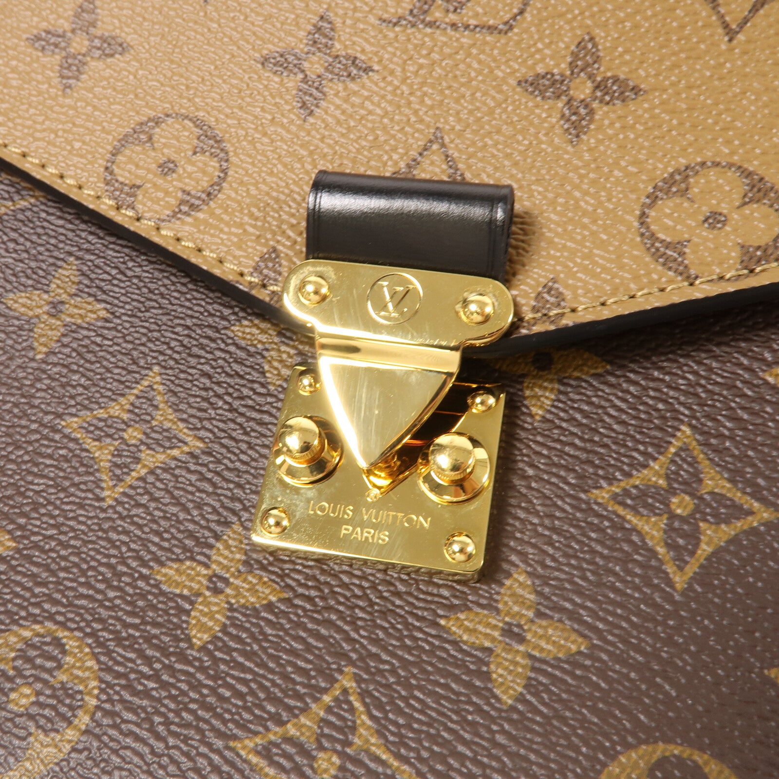 LOUIS VUITTON Monogram Reverse Pochette Metis金扣手挽肩背兩用袋