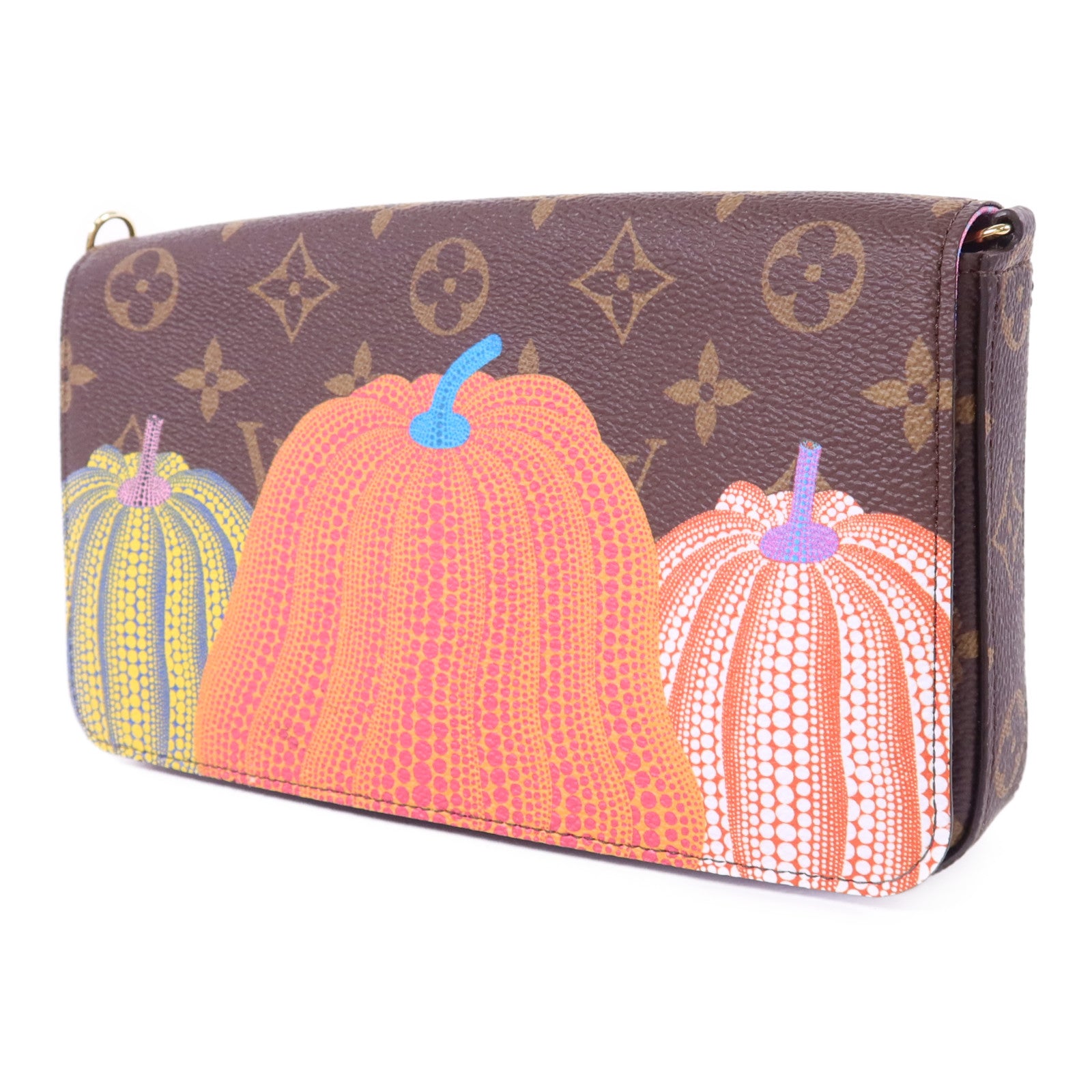 LOUIS VUITTON Monogram LV x YK Felicie Pochette金扣鏈帶肩背袋