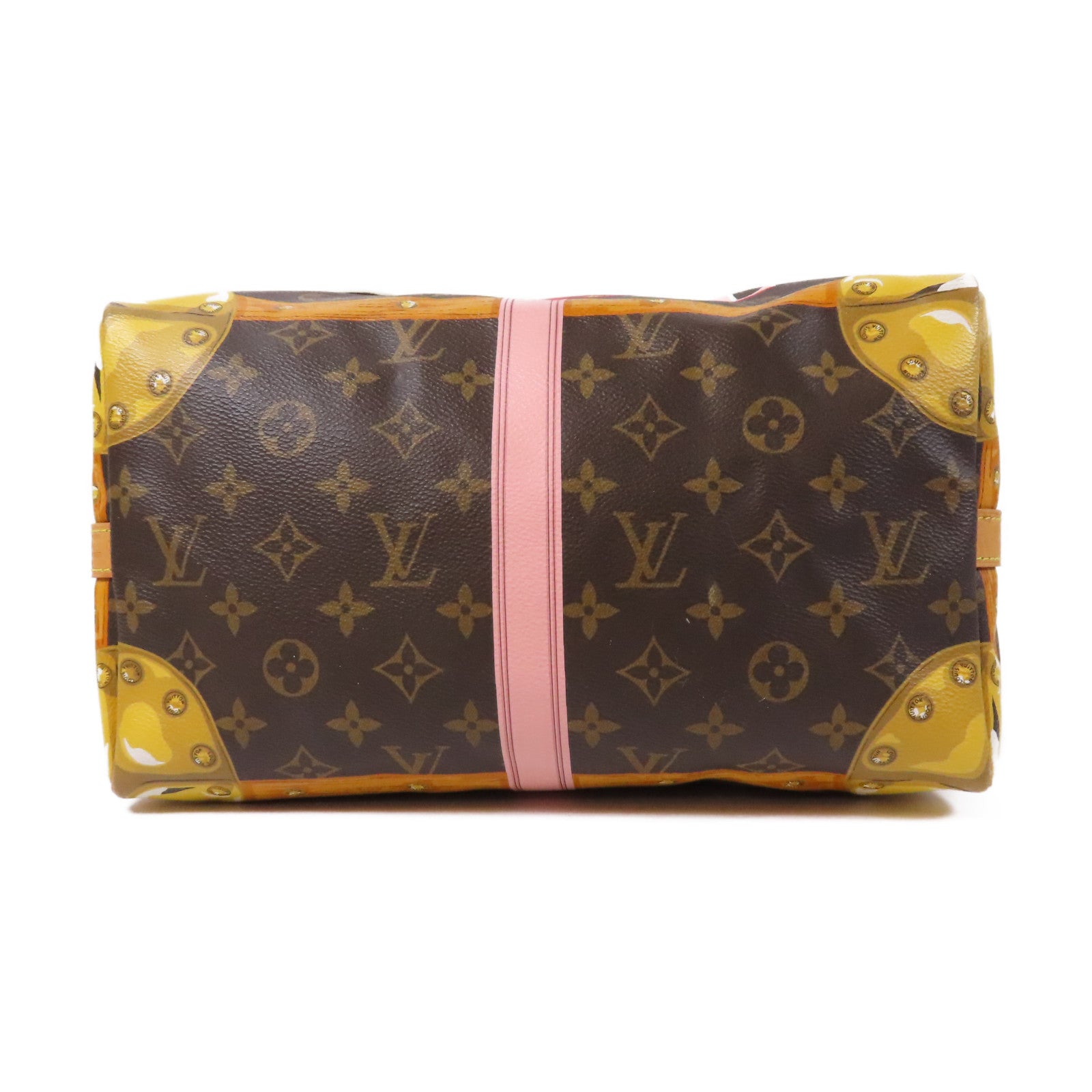 LOUIS VUITTON Monogram Summer Trunk Speedy 30金扣手挽肩背兩用袋啡色