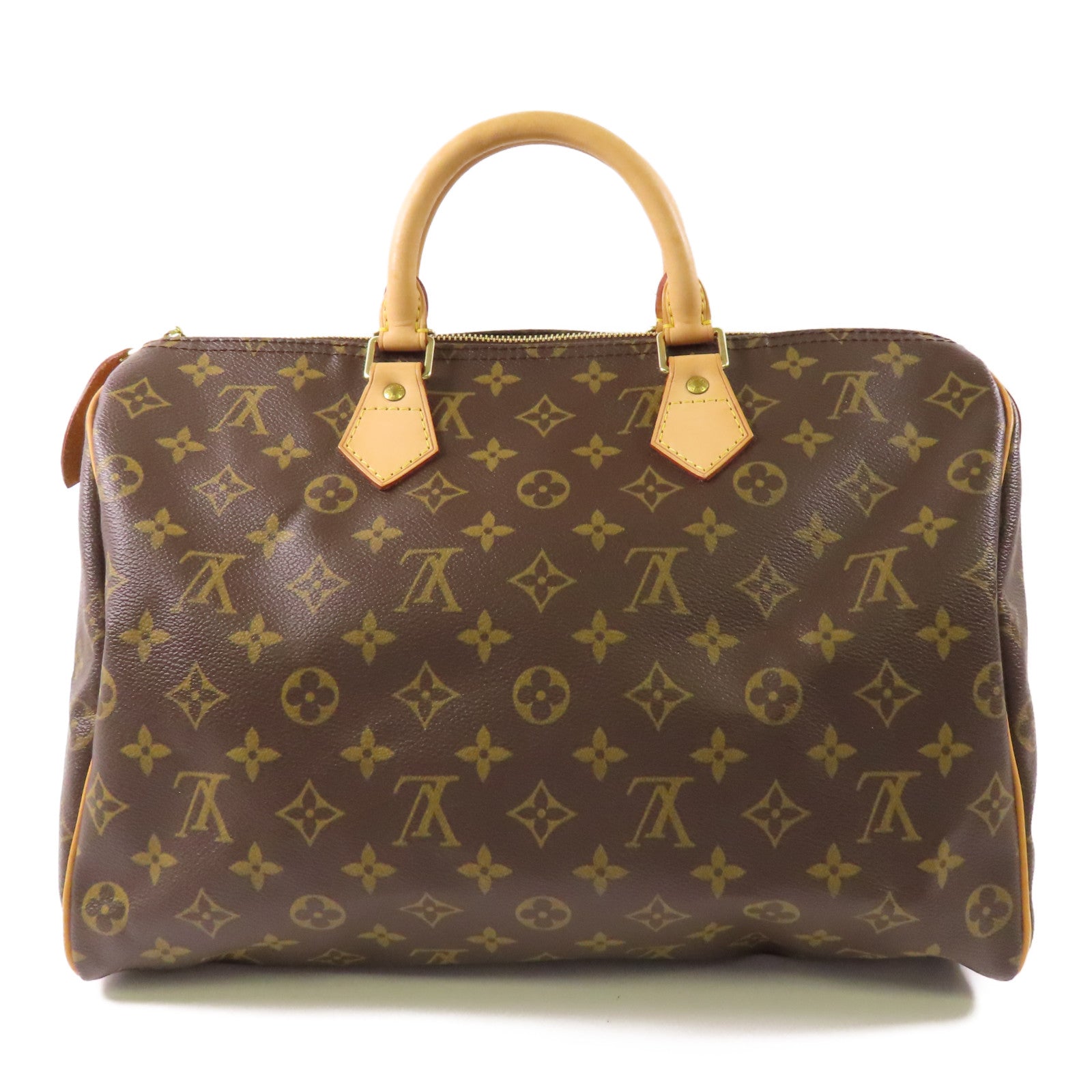 LOUIS VUITTON Monogram Speedy 35金扣手挽袋