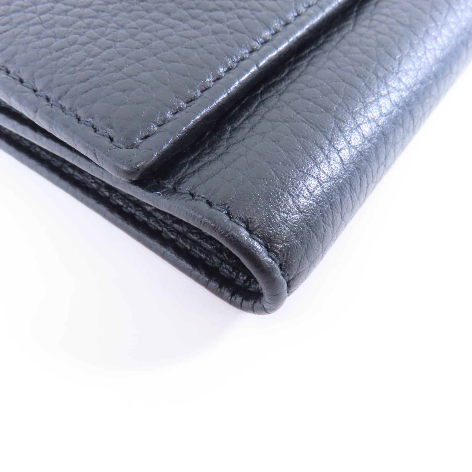 GUCCI 牛皮皮革Wallet金扣錢包黑色