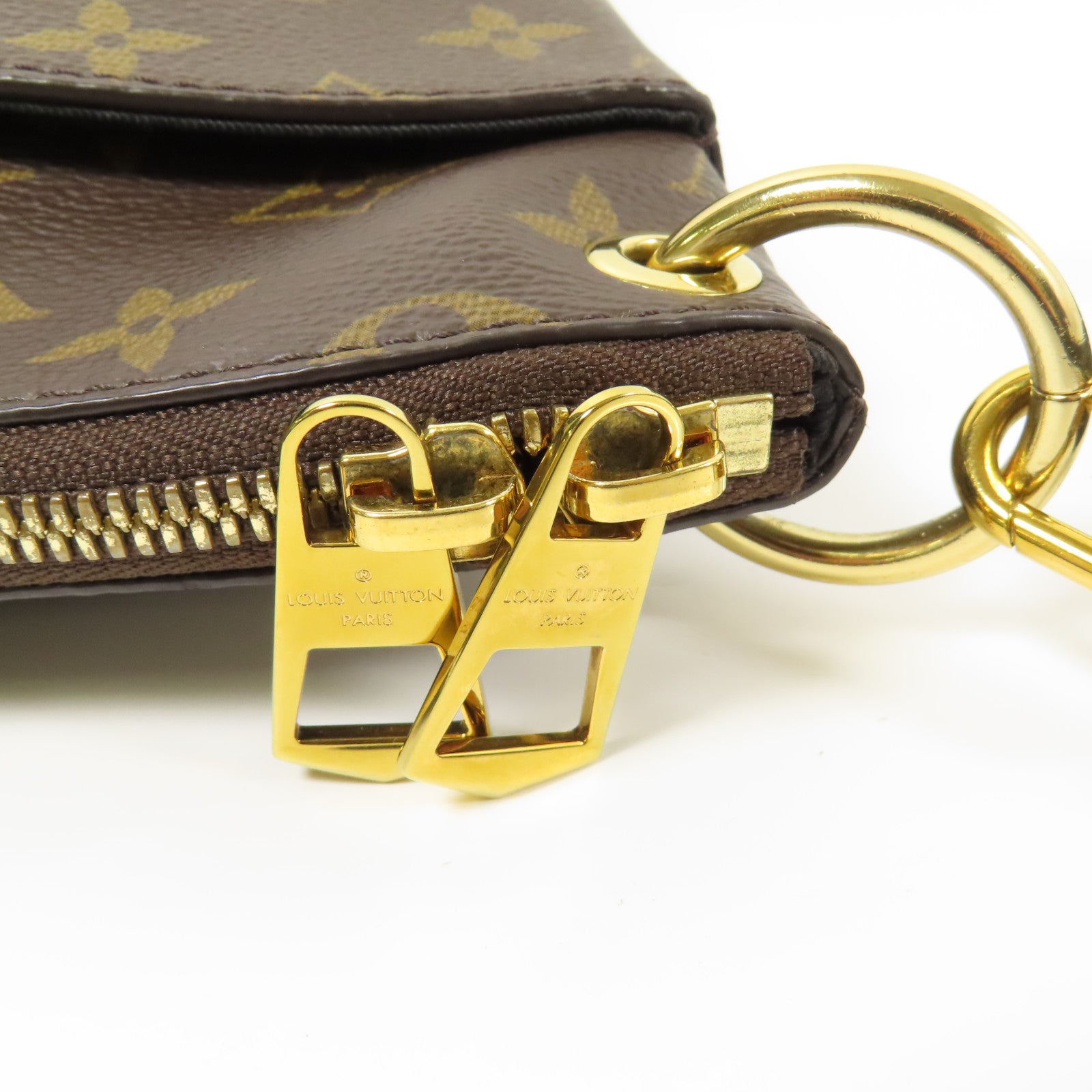 LOUIS VUITTON Monogram Macassar Odeon PM金扣手挽袋