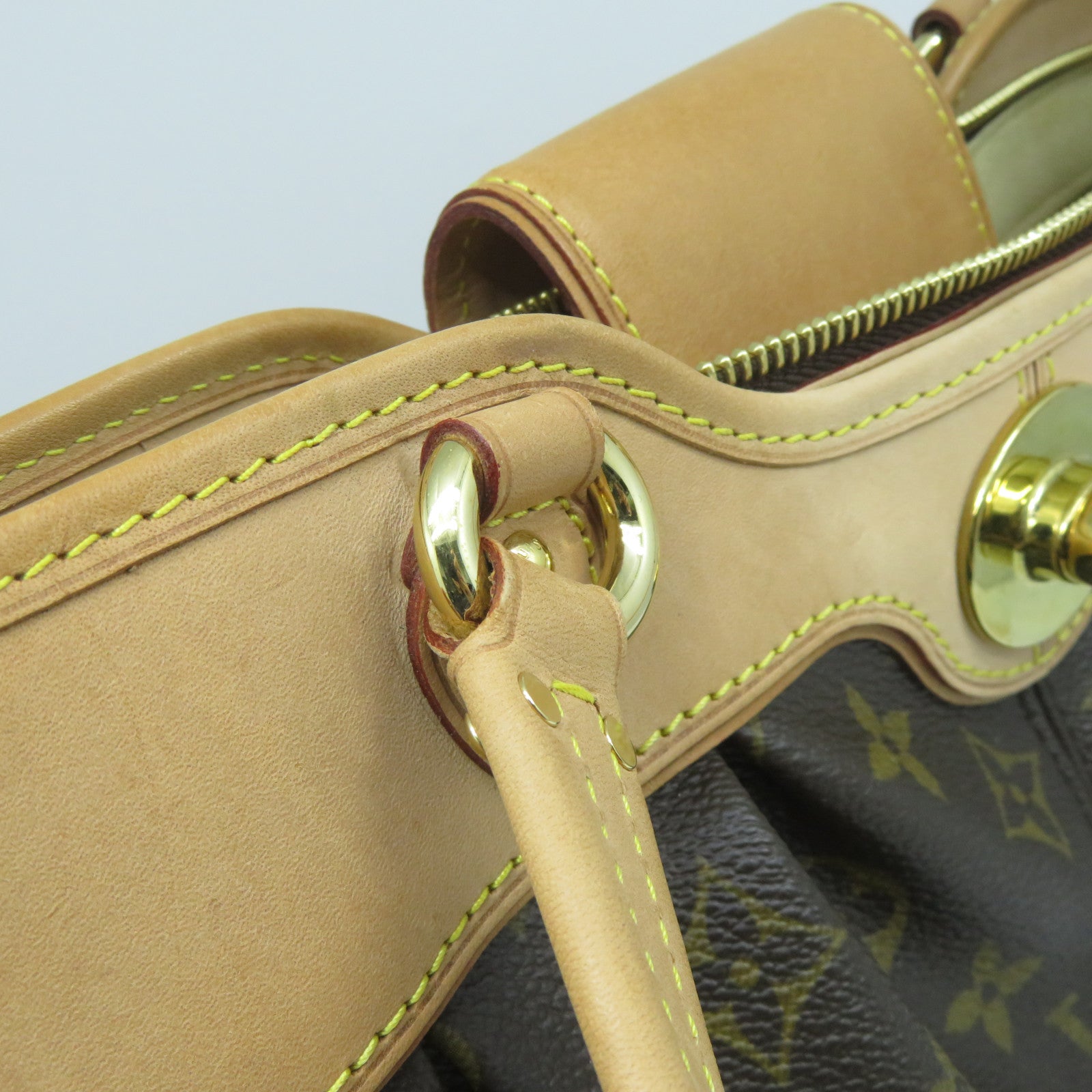 LOUIS VUITTON 【激減優惠】Monogram Boetie MM金扣手挽袋啡色
