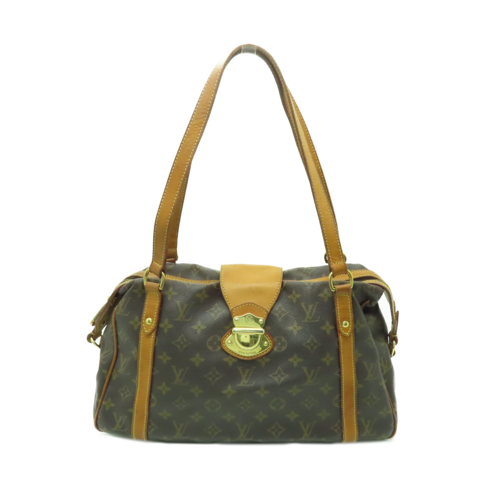 LOUIS VUITTON 【激減優惠】Monogram Stresa GM金扣肩背袋啡色