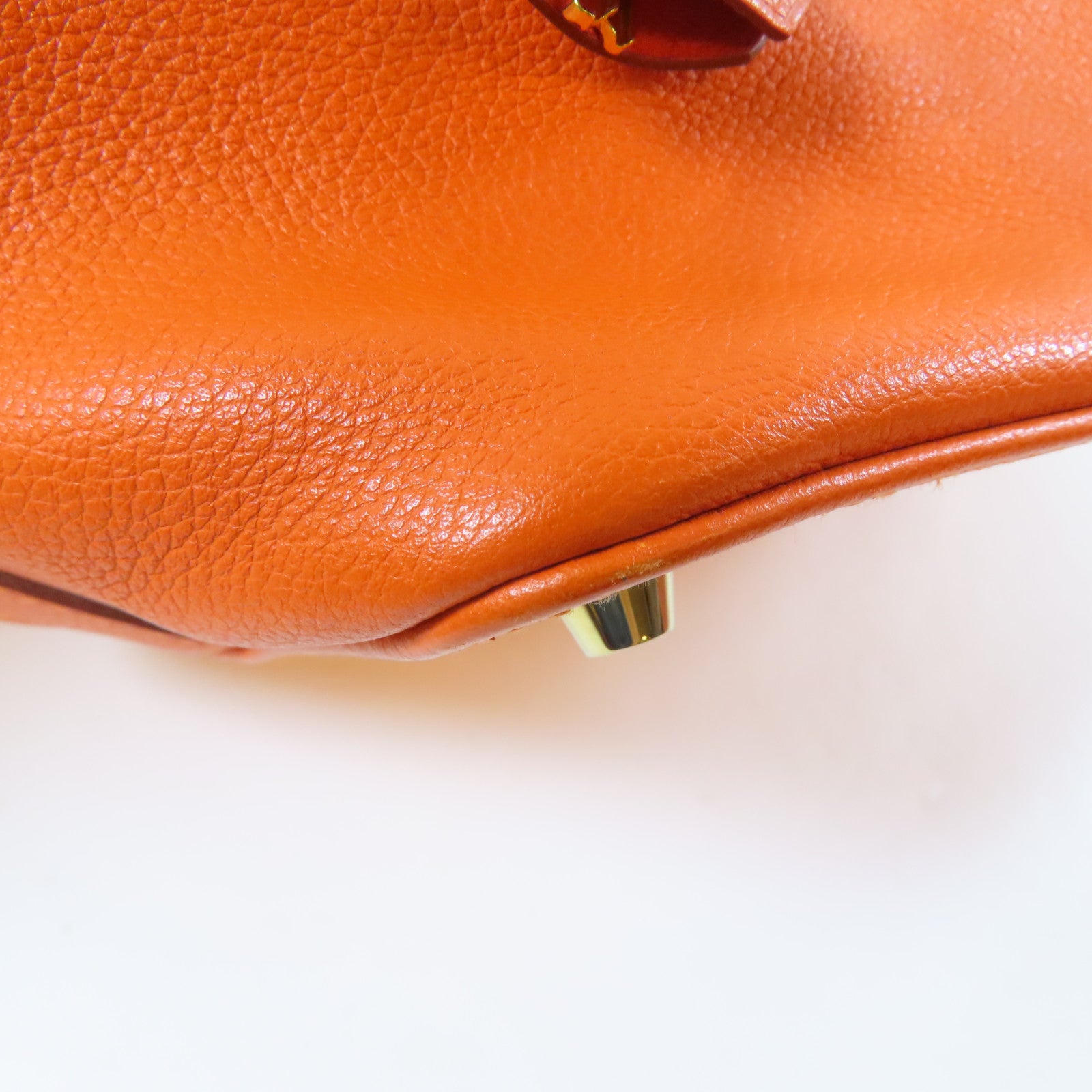 HERMES 【激減優惠】Evercolor皮革Tool Box 20 2 Way Shoulder Bag金扣手挽肩背兩用袋火焰橘