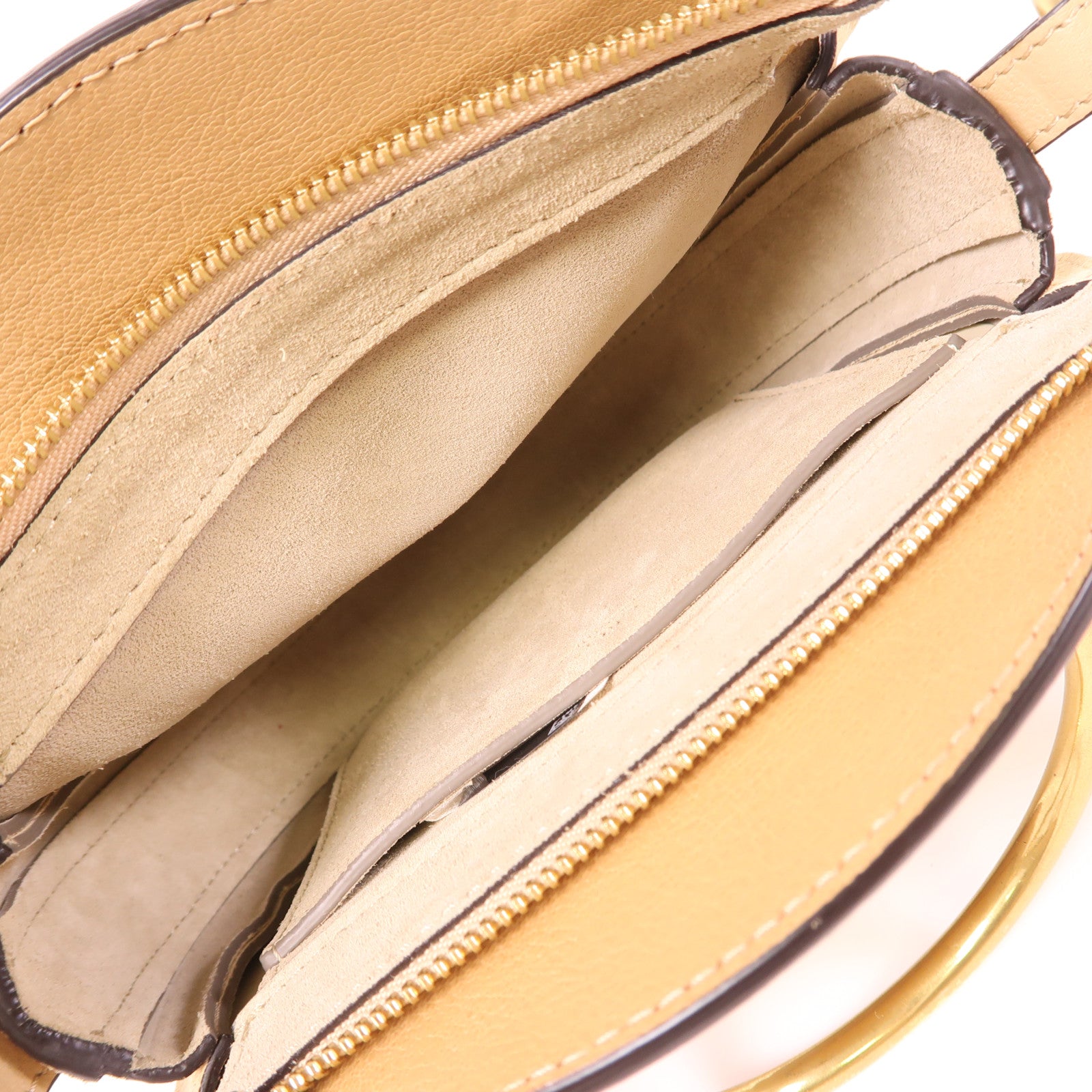 Chloe 牛皮皮革/麂皮皮革Shoulder Bag金扣手挽肩背兩用袋