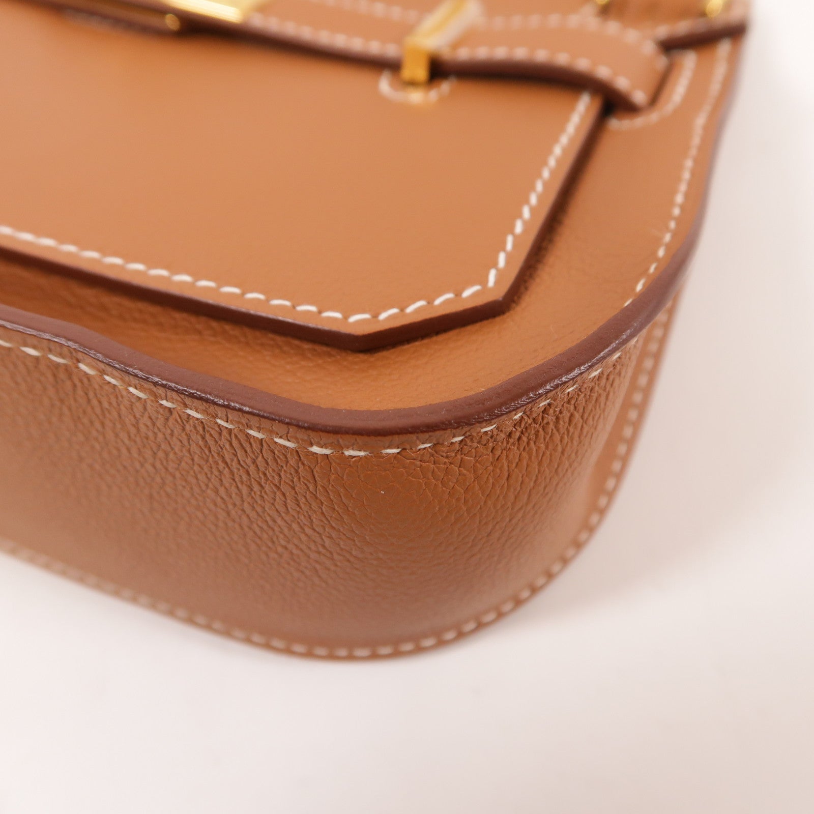 HERMES Evercolor皮革Jypsiere Mini金扣肩背袋