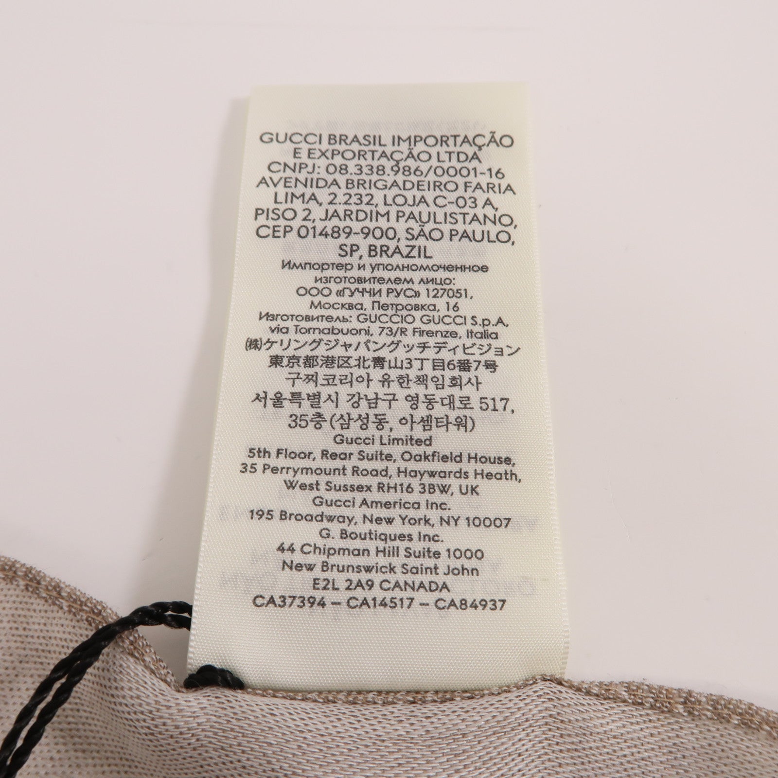 GUCCI 羊毛/Seta絲質Scarf圍巾米色