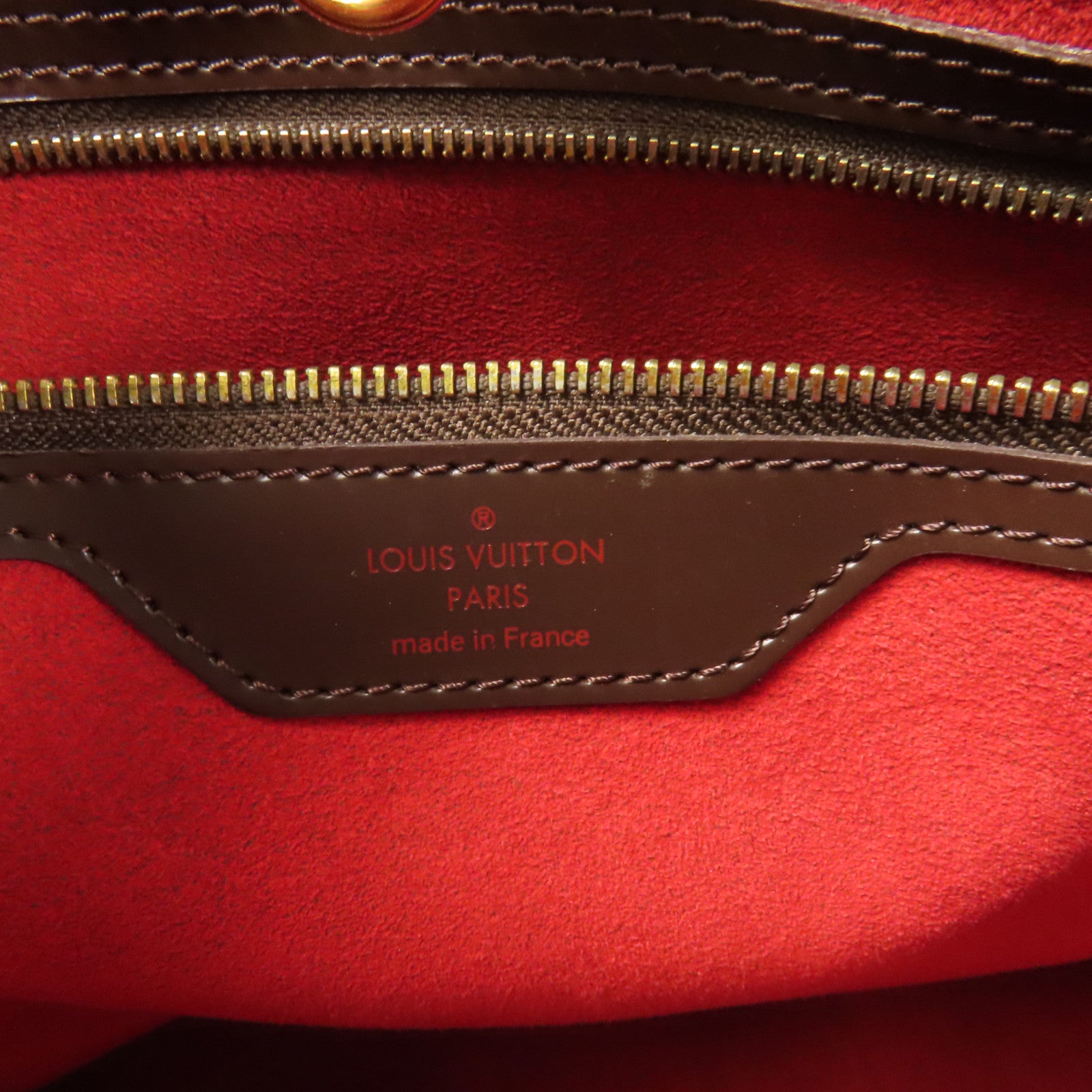 LOUIS VUITTON Damier Hampstead MM金扣手挽袋